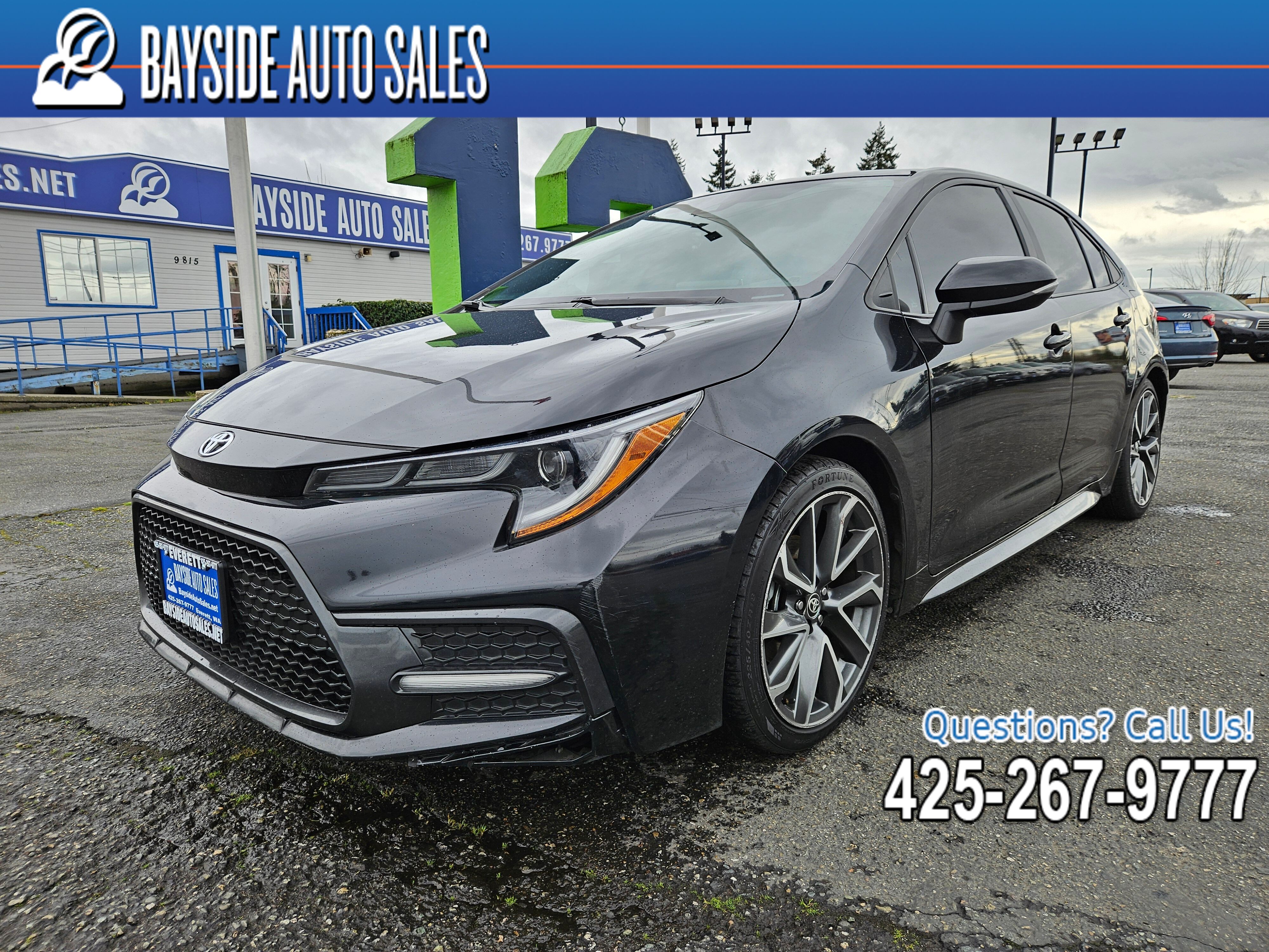 Black Sand Pearl 2021 Toyota Corolla XSE FWD Sedan Front-Wheel Drive Continuously Variable Transmission