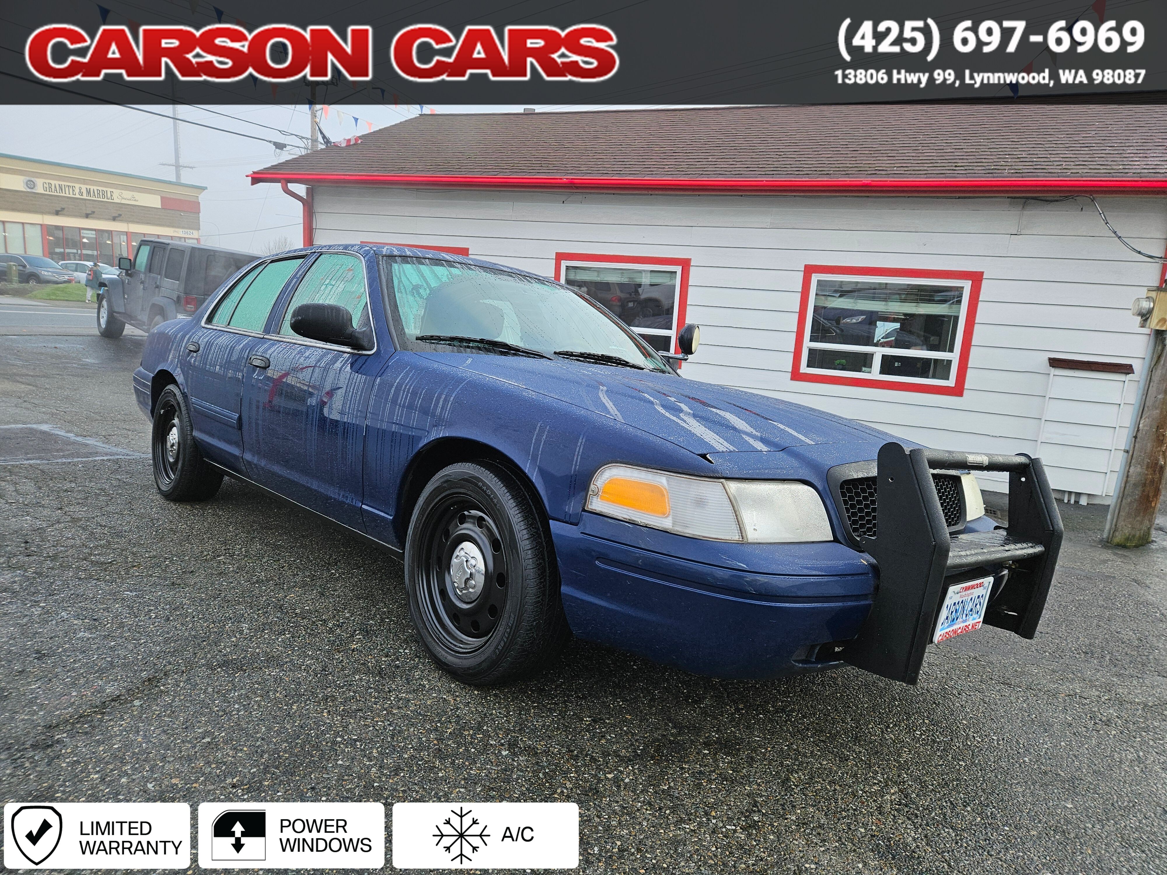 2009 Blue Ford Crown Victoria for Sale In Lynnwood WA - Everett WA - Seattle WA at Carson Cars Stock 35717 VIN 2FAHP71V99X110809