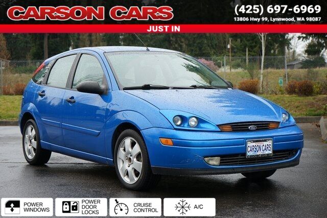 2002 Blue Ford Focus for Sale In Lynnwood WA - Everett WA - Seattle WA at Carson Cars Stock 35550 VIN 3FAHP37352R203717