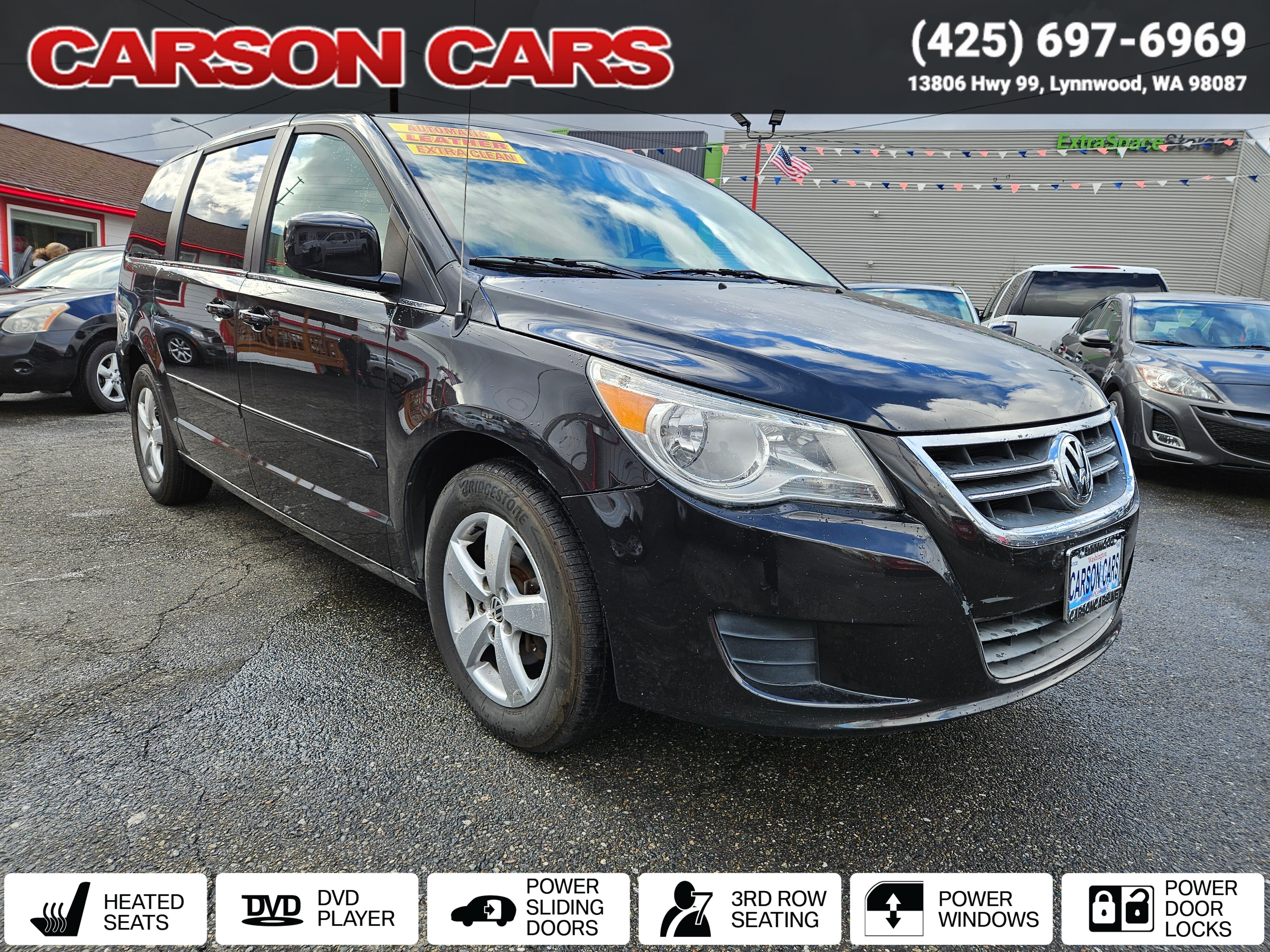 2010 Nocturne Black Metallic Volkswagen Routan for Sale In Lynnwood WA - Everett WA - Seattle WA at Carson Cars Stock 34585 VIN 2V4RW3D15AR231354