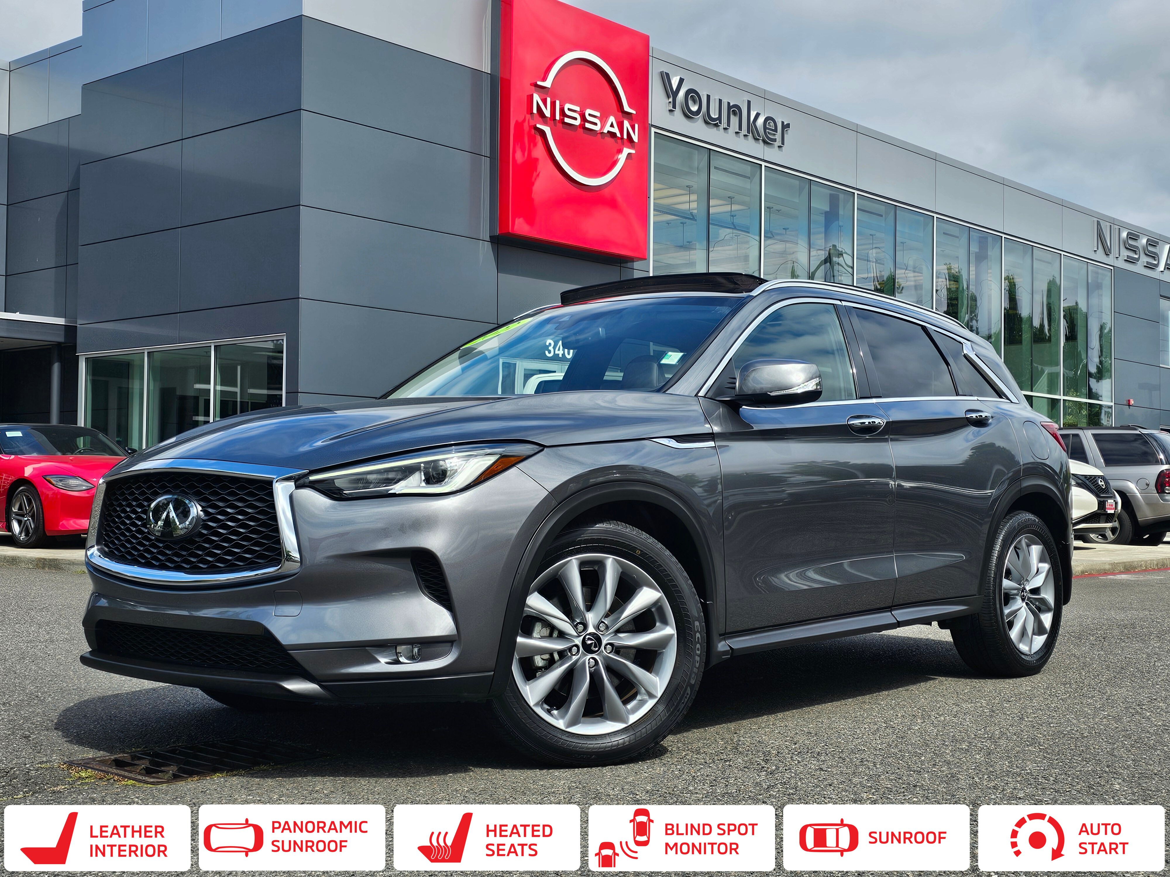 Gray (Graphite Shadow) 2022 INFINITI QX50 Luxe AWD SUV / Crossover All-Wheel Drive Continuously Variable Transmission