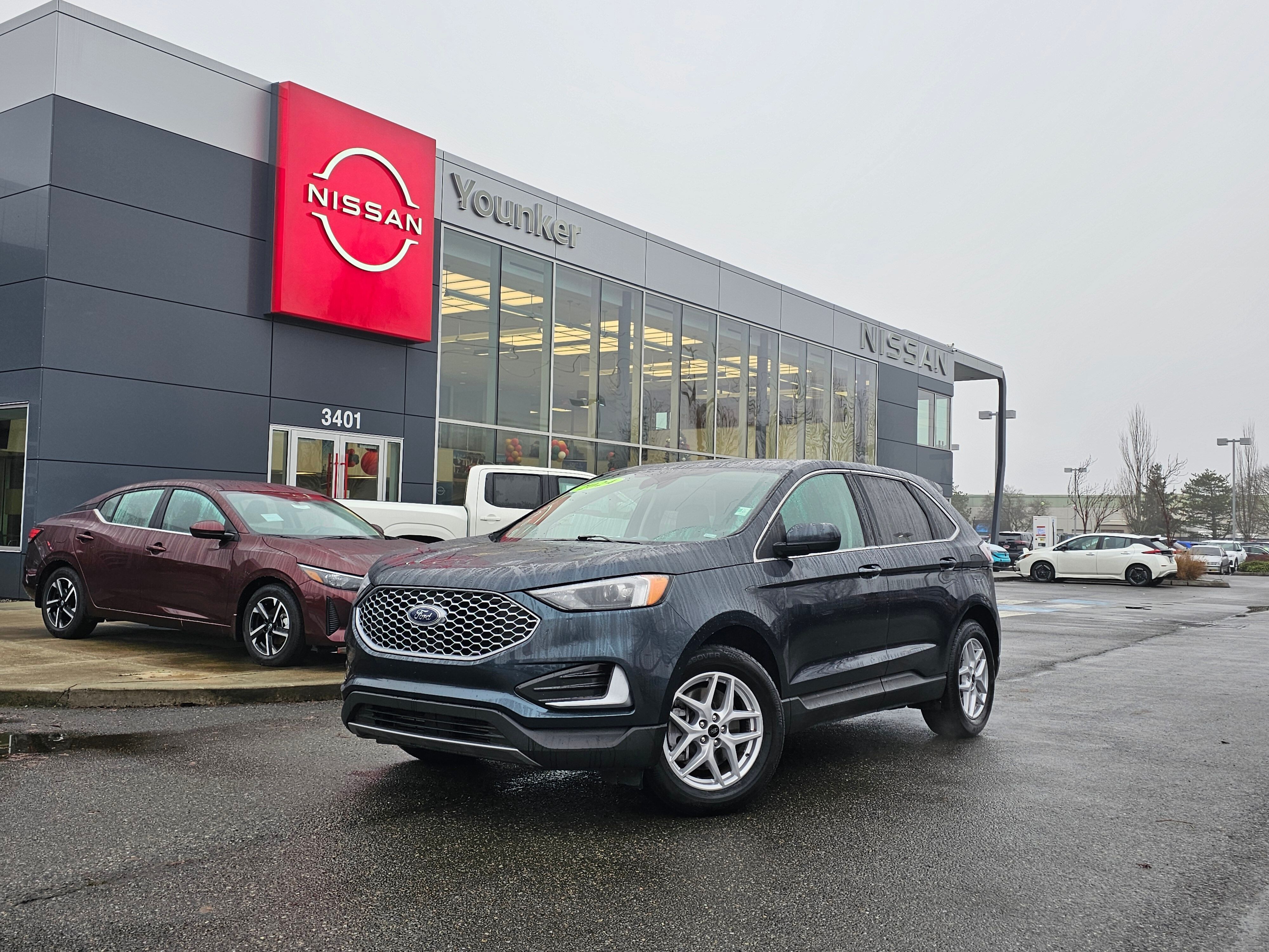 Blue Metallic 2024 Ford Edge SEL AWD SUV / Crossover All-Wheel Drive 8-Speed Automatic