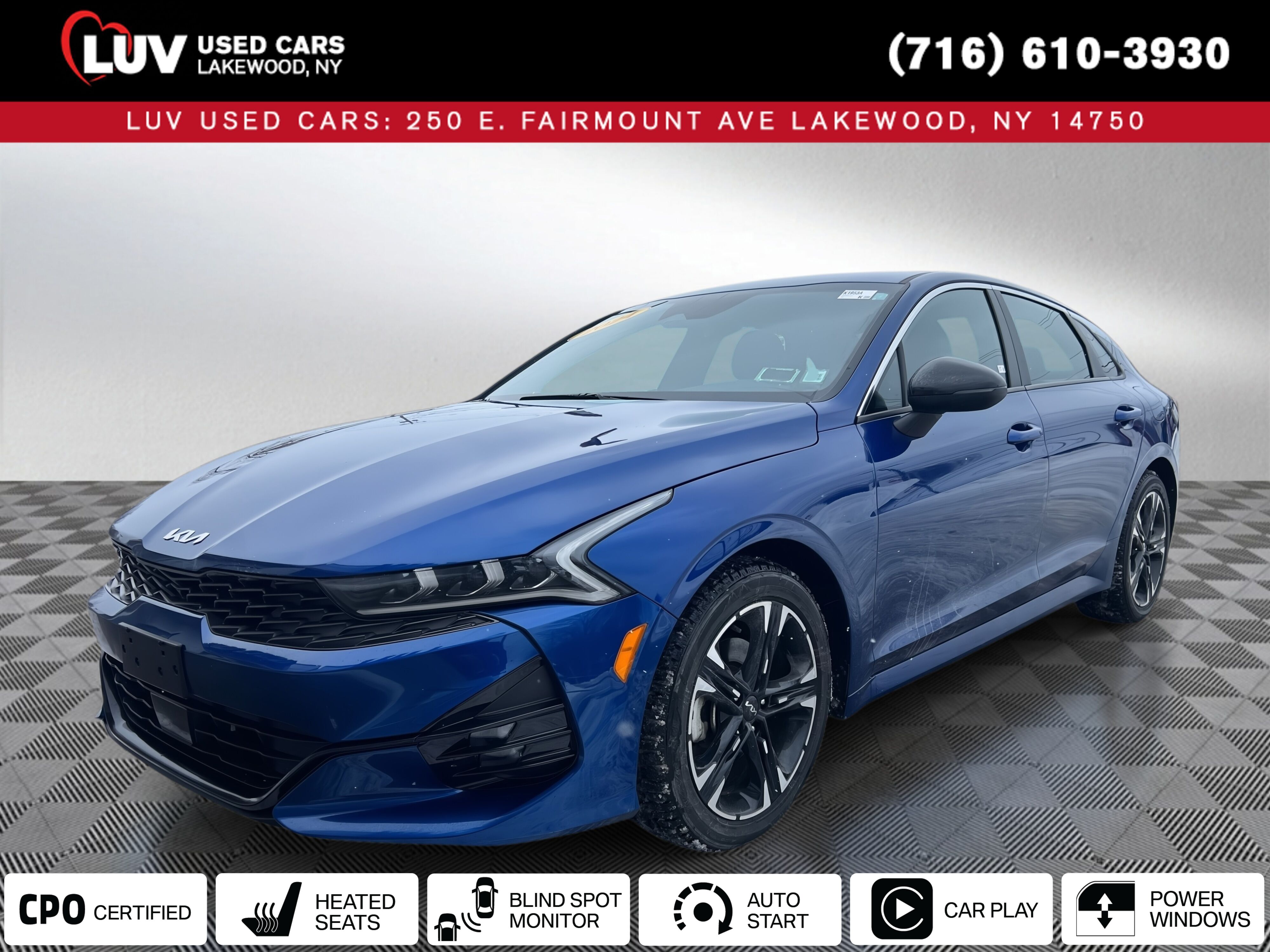 Blue 2024 Kia K5 GT-Line FWD Sedan Front-Wheel Drive 8-Speed Automatic