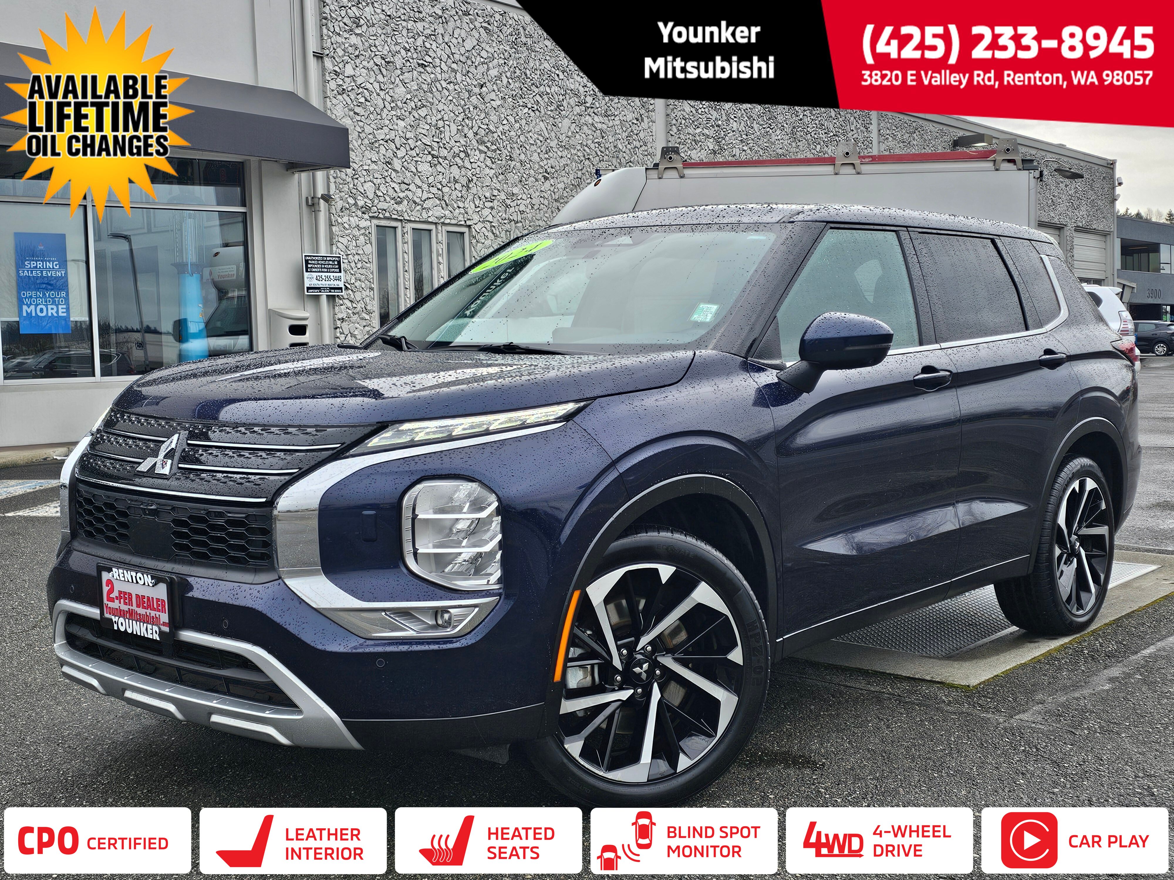 Cosmic Blue Metallic 2024 Mitsubishi Outlander SE S-AWC SUV / Crossover All-Wheel Drive Continuously Variable Transmission