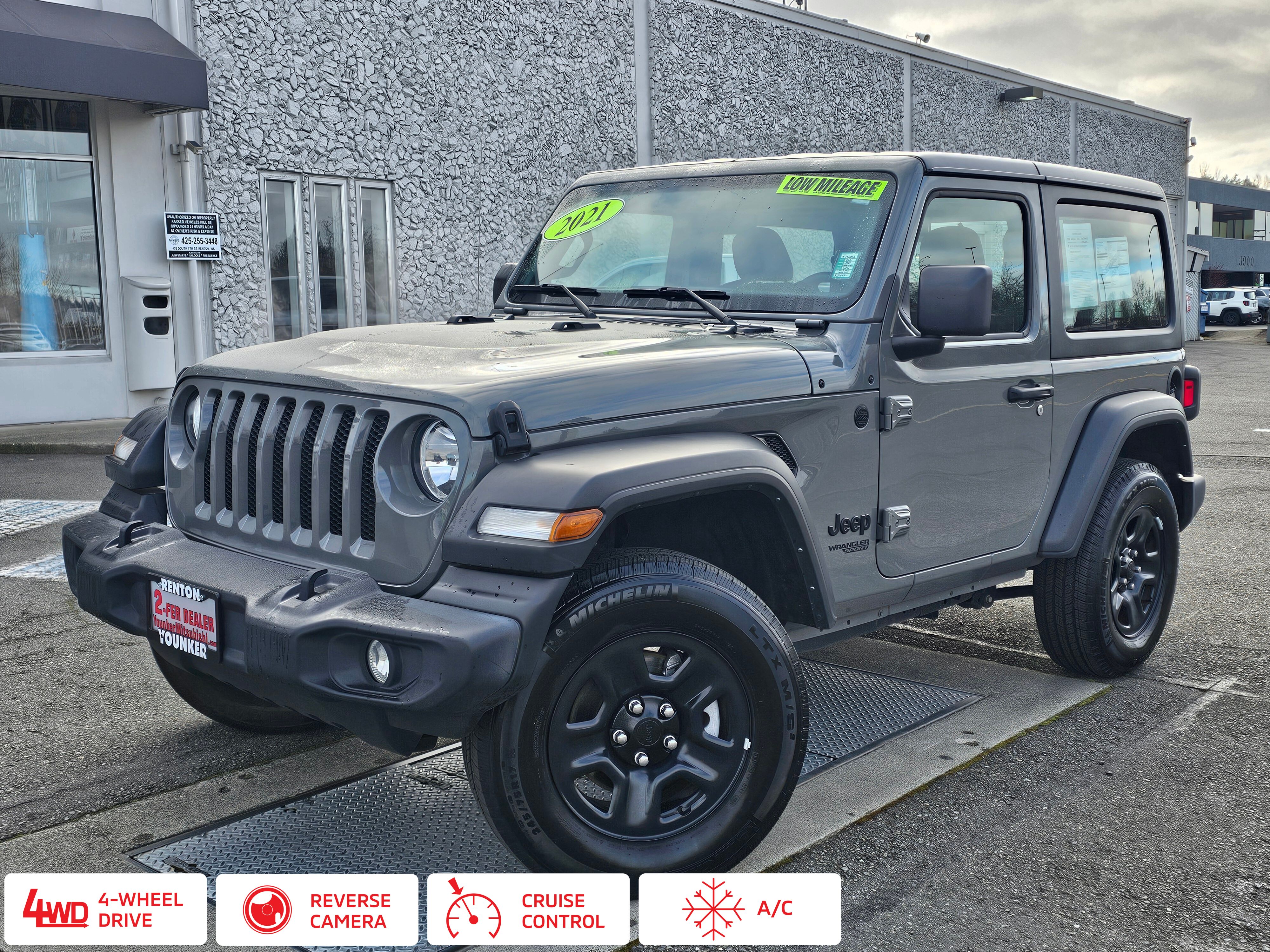 Sting-Gray Clearcoat 2021 Jeep Wrangler Sport 4WD SUV / Crossover Four-Wheel Drive 8-Speed Automatic