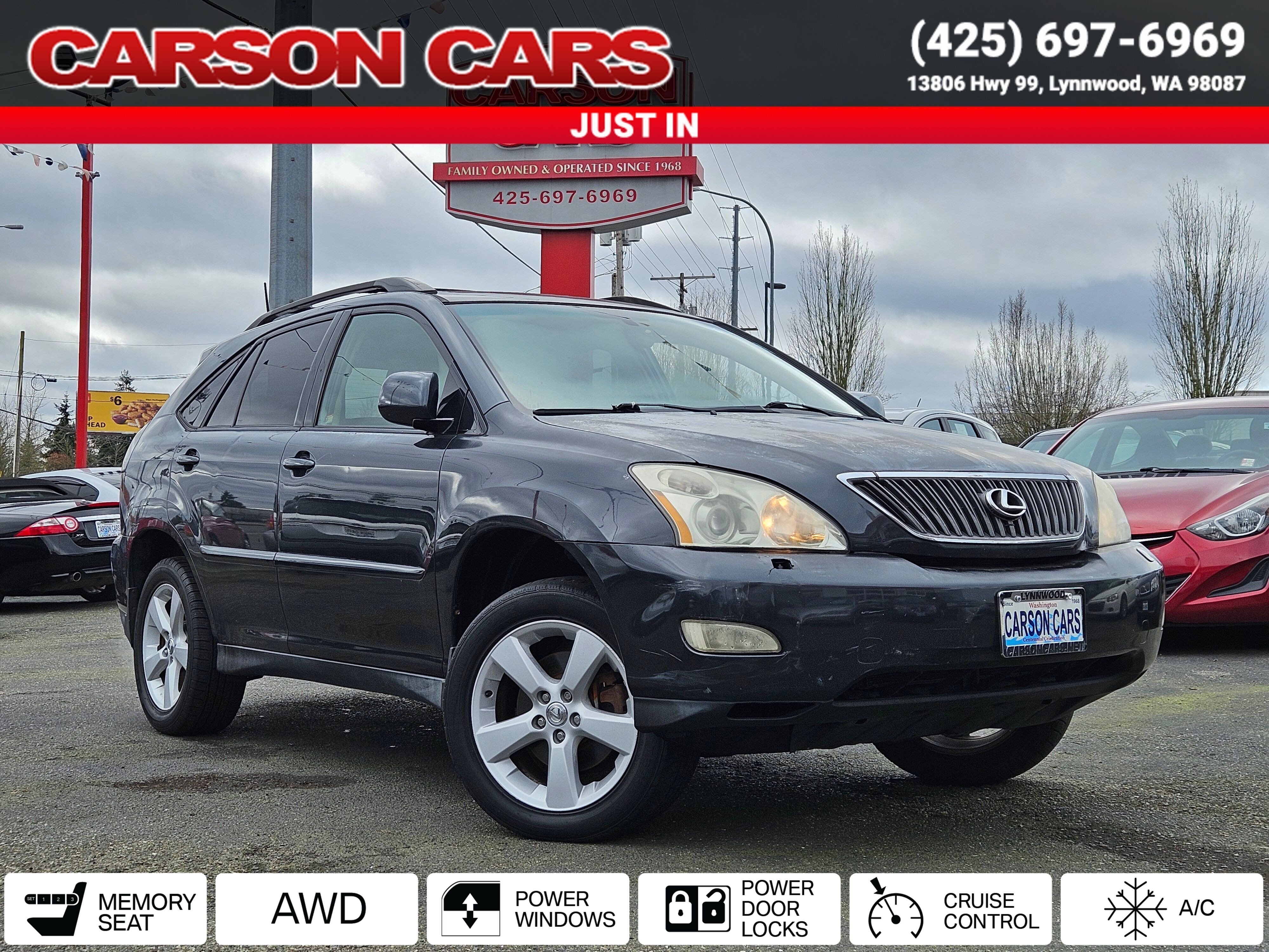 2004 Flint Mica Lexus RX 330 for Sale In Lynnwood WA - Everett WA - Seattle WA at Carson Cars Stock 36271 VIN JTJHA31U440022301