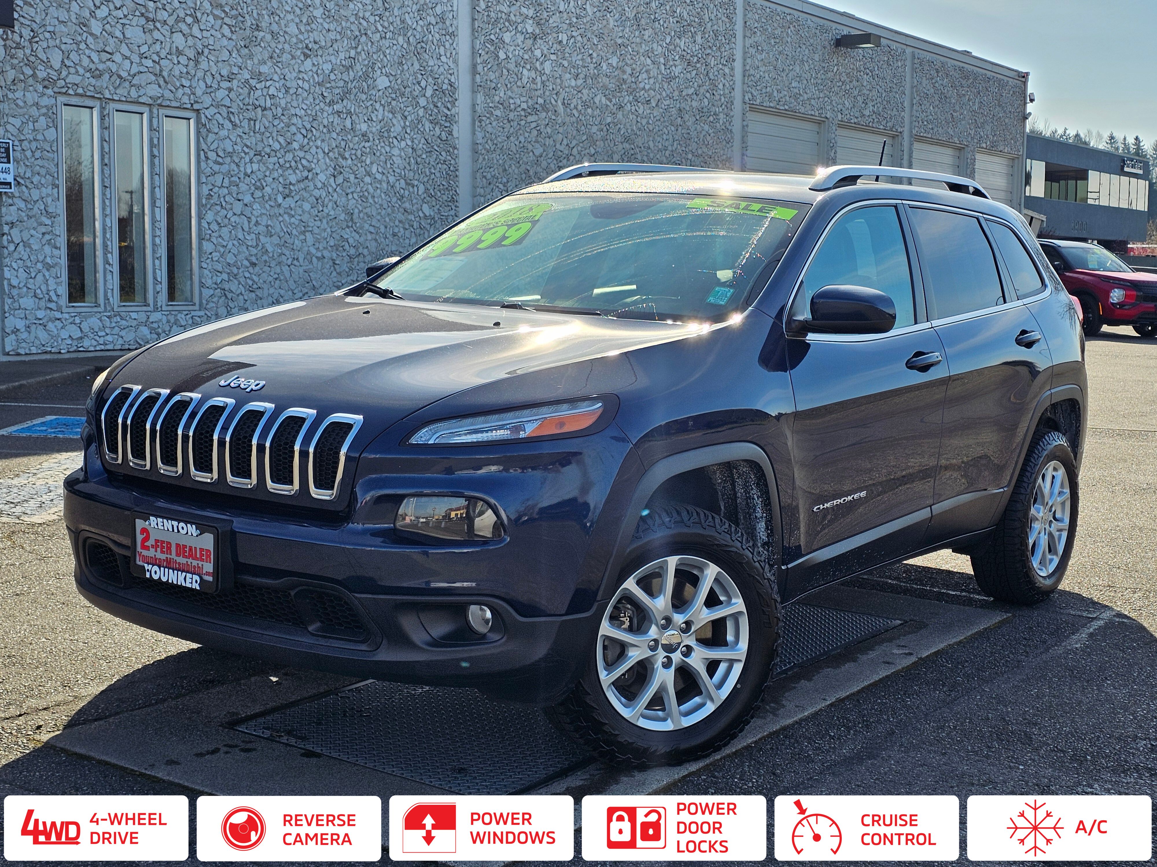 Patriot Blue Pearlcoat 2018 Jeep Cherokee Latitude Plus 4WD SUV / Crossover Four-Wheel Drive 9-Speed Automatic