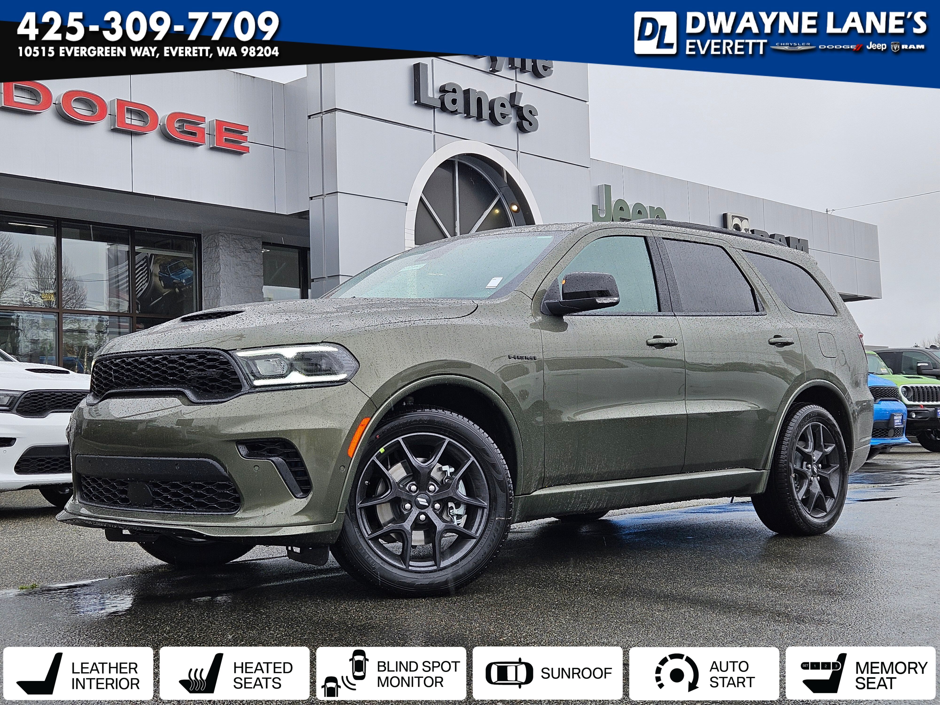 Green Machine Exterior Paint 2026 Dodge Durango GT HEMI Plus AWD SUV / Crossover All-Wheel Drive 8-Speed Automatic