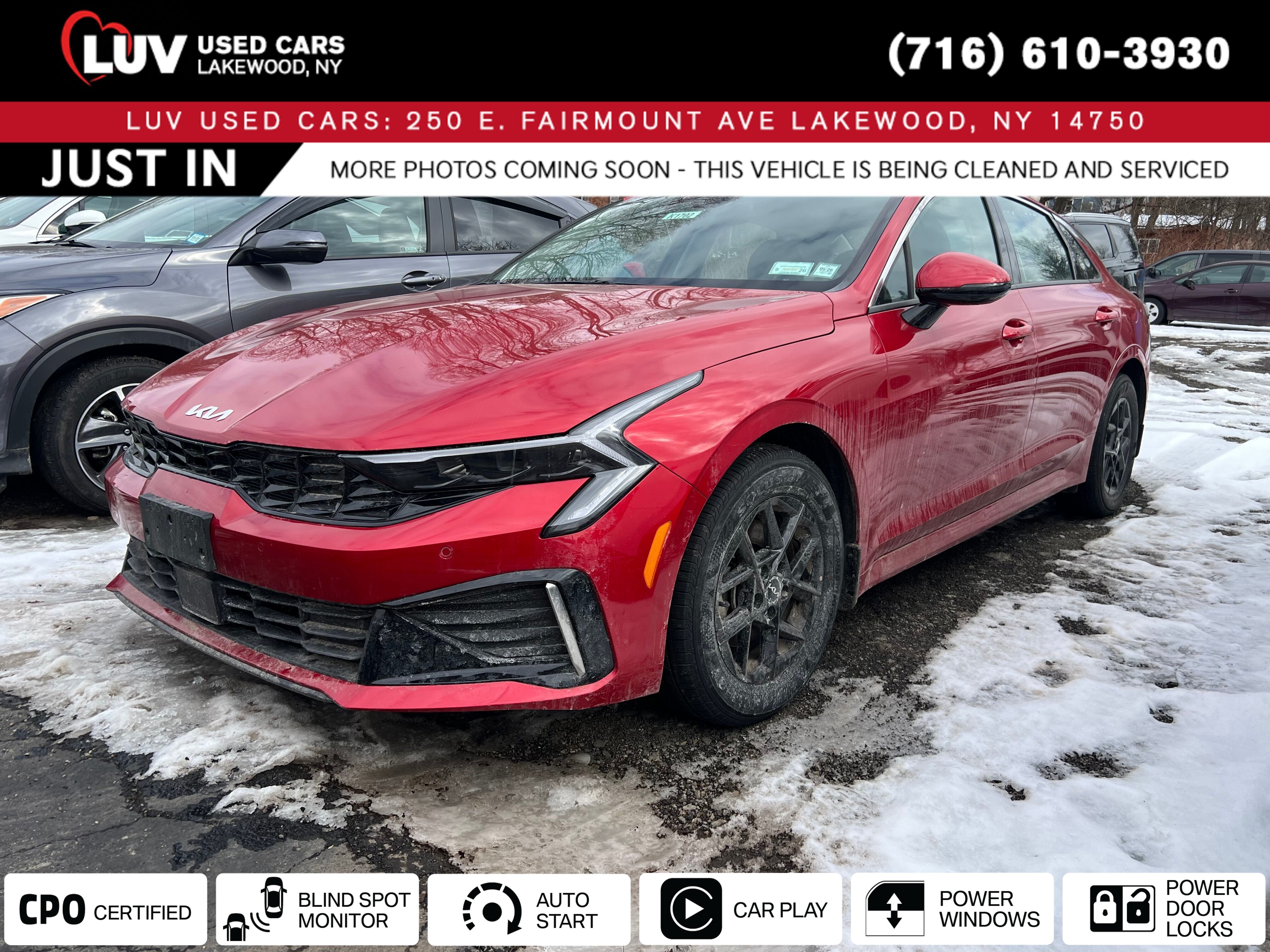 Runway Red 2025 Kia K5 LXS FWD Sedan Front-Wheel Drive Automatic