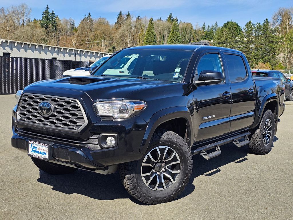 Midnight Black Metallic 2021 Toyota Tacoma TRD Sport Double Cab 4WD Pickup Truck Four-Wheel Drive 6-Speed Automatic