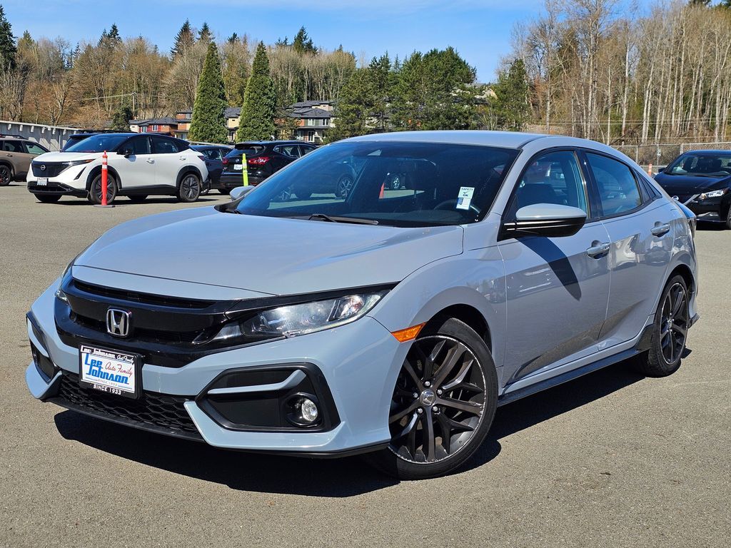 Sonic Gray Pearl 2020 Honda Civic Hatchback Sport FWD Hatchback Front-Wheel Drive Continuously Variable Transmission