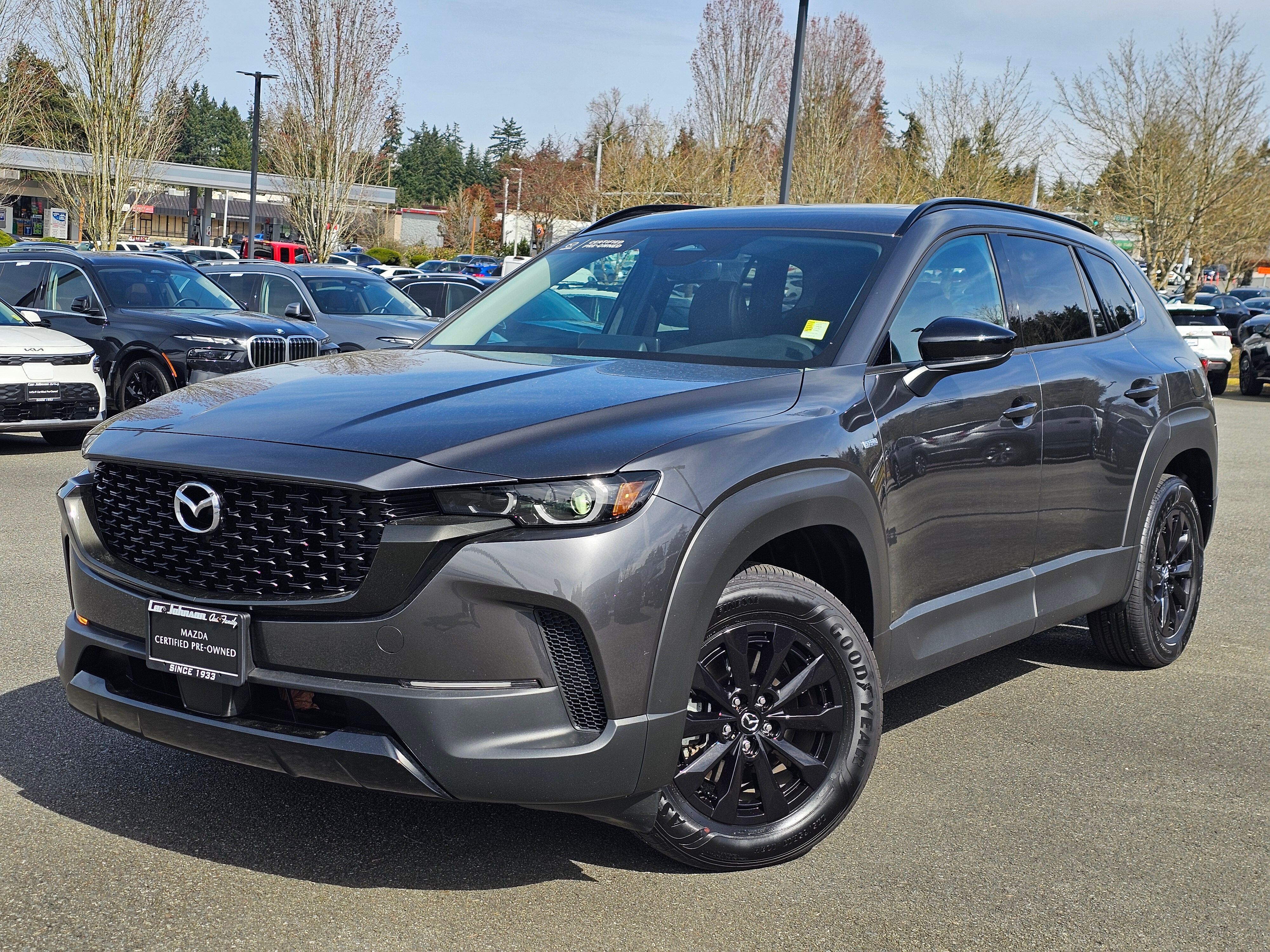 Machine Gray Metallic 2025 Mazda CX-50 Hybrid Premium AWD SUV / Crossover All-Wheel Drive Continuously Variable Transmission