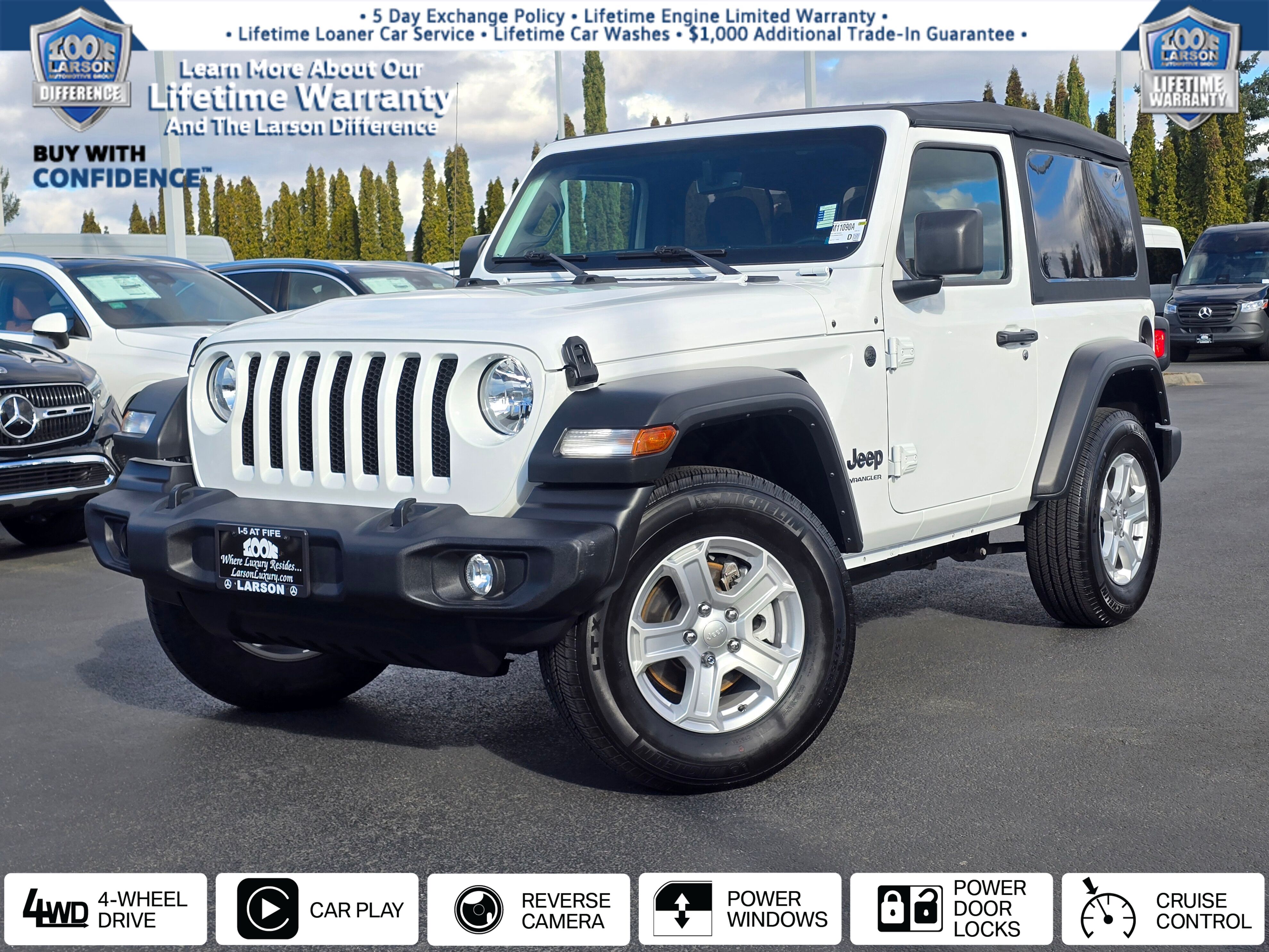 Bright White Clearcoat 2022 Jeep Wrangler Sport S 4WD SUV / Crossover Four-Wheel Drive 8-Speed Automatic