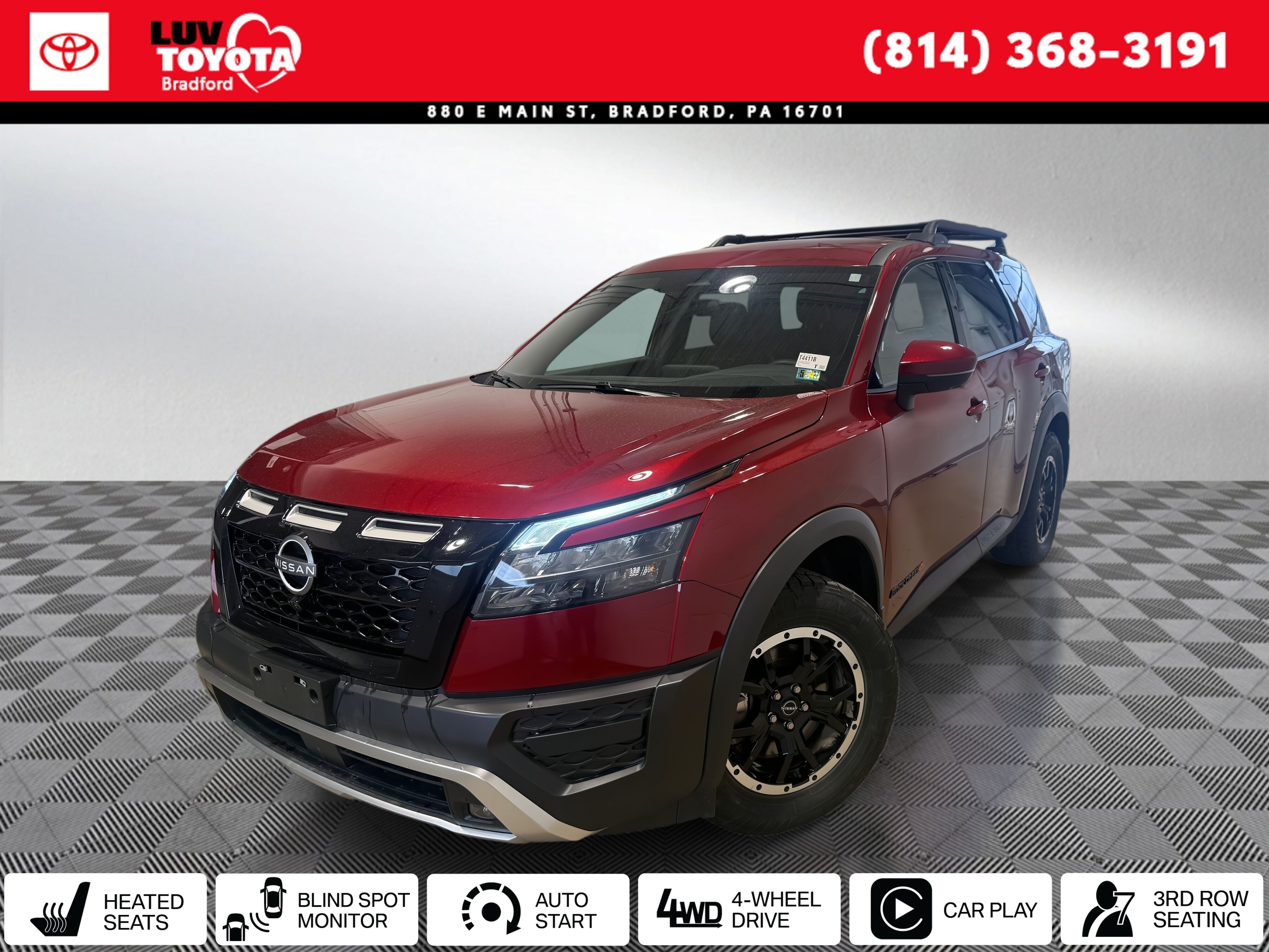 Red (Scarlet Ember Tintcoat) 2025 Nissan Pathfinder Rock Creek 4WD SUV / Crossover All-Wheel Drive 9-Speed Automatic