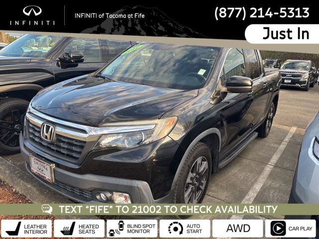 Black 2017 Honda Ridgeline RTL-T AWD Pickup Truck All-Wheel Drive 6-Speed Automatic