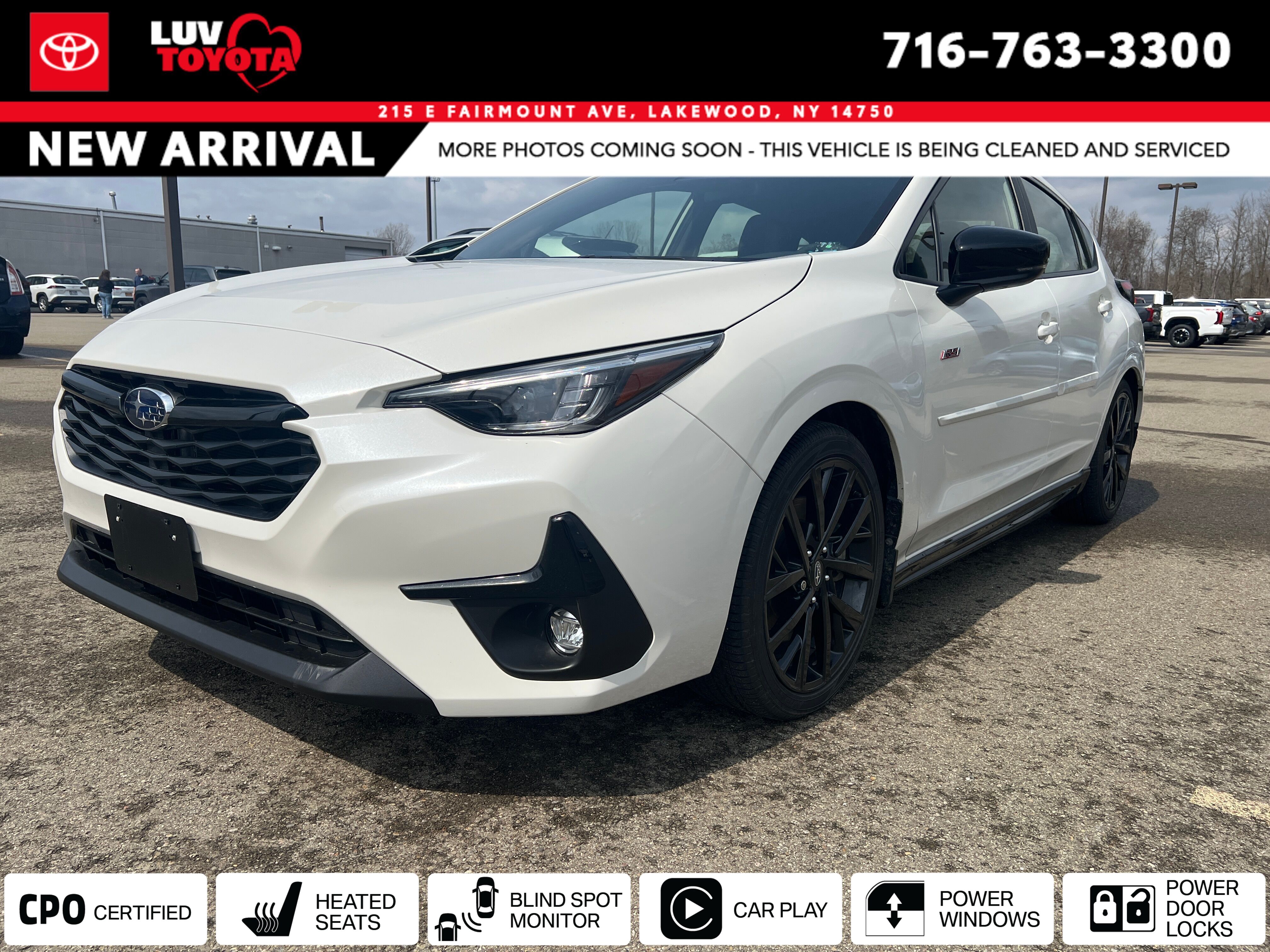 White 2025 Subaru Impreza RS AWD Wagon All-Wheel Drive Continuously Variable Transmission