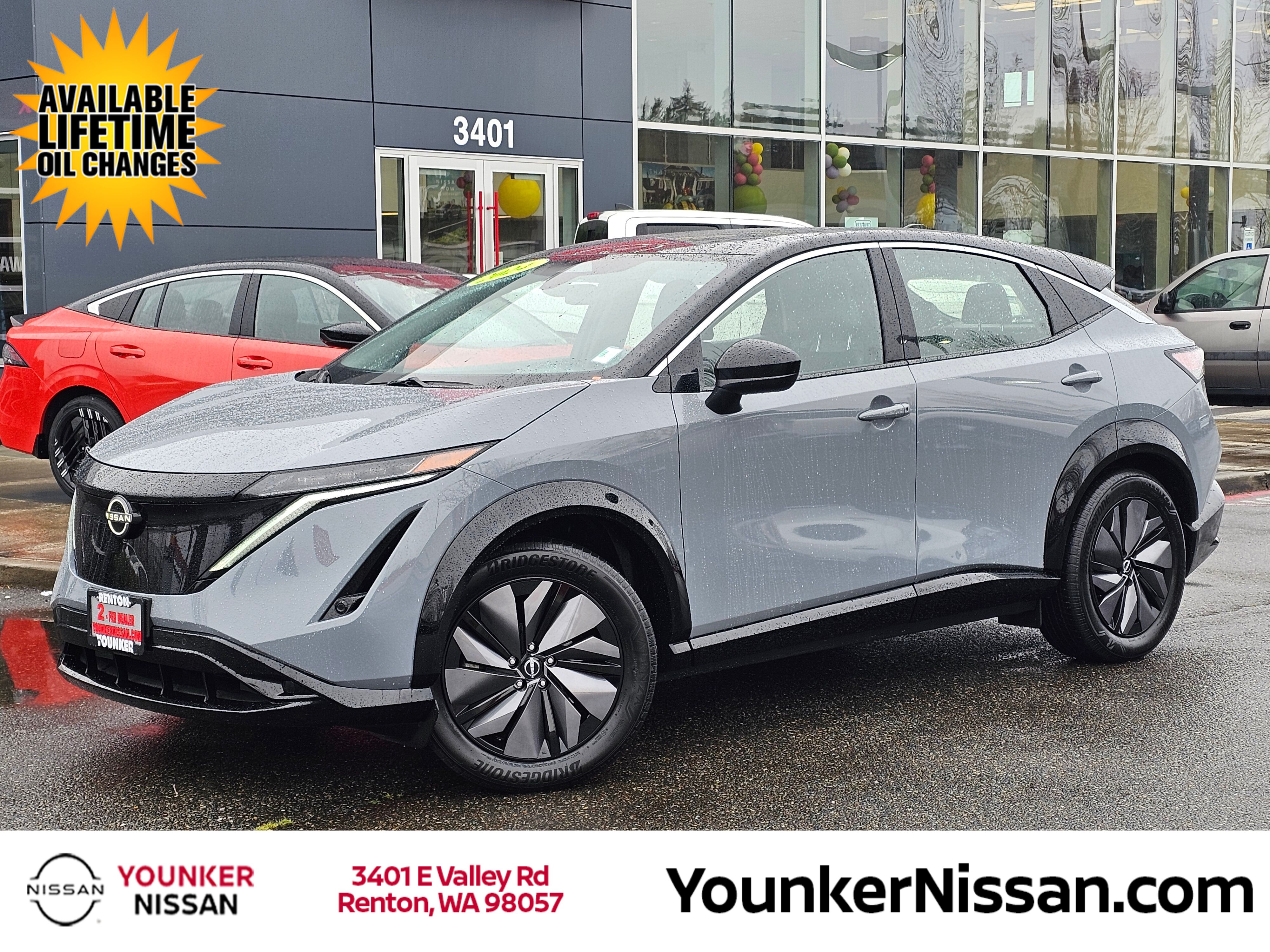 Boulder Gray Pearl/Black Diamond Pearl 2024 Nissan Ariya Engage FWD SUV / Crossover Front-Wheel Drive Continuously Variable Transmission