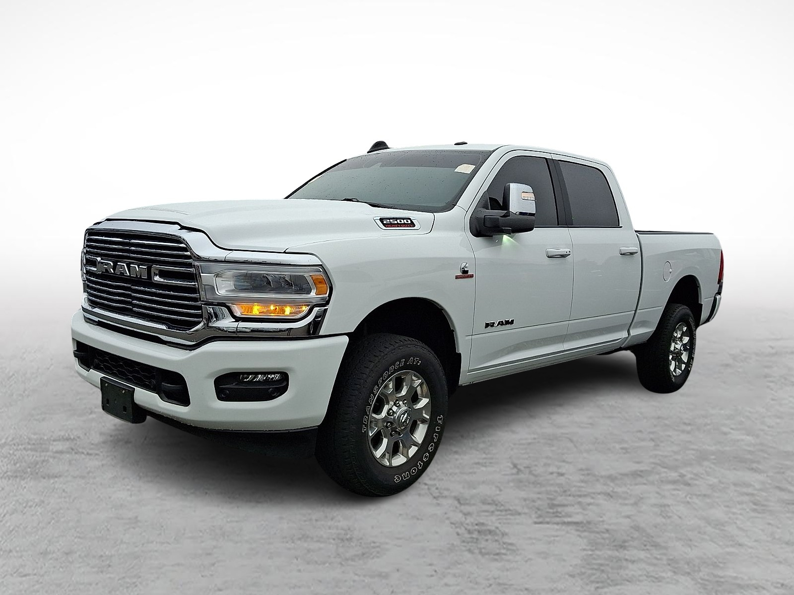 Bright White Clearcoat 2024 RAM 2500 Laramie Crew Cab 4WD Pickup Truck Four-Wheel Drive 6-Speed Automatic
