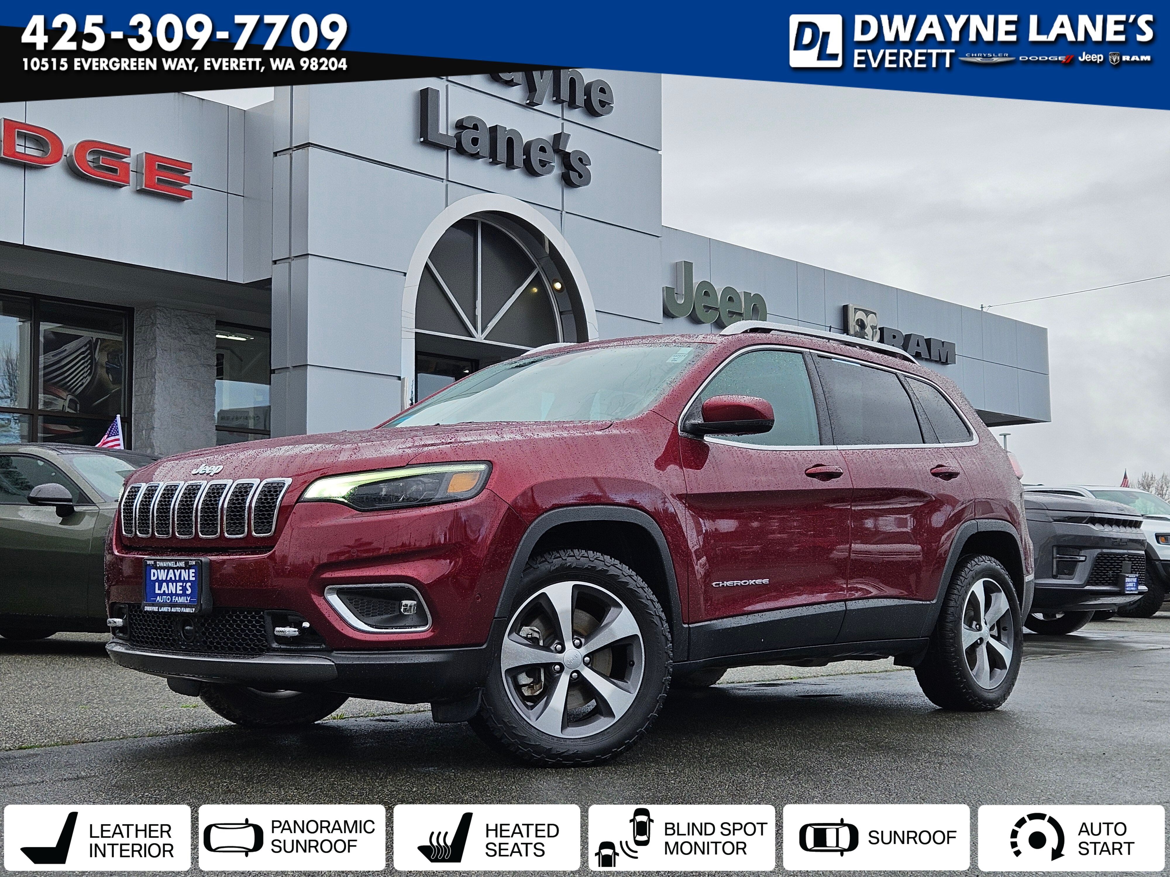 Velvet Red Pearl Coat 2021 Jeep Cherokee Limited 4WD SUV / Crossover Four-Wheel Drive 9-Speed Automatic