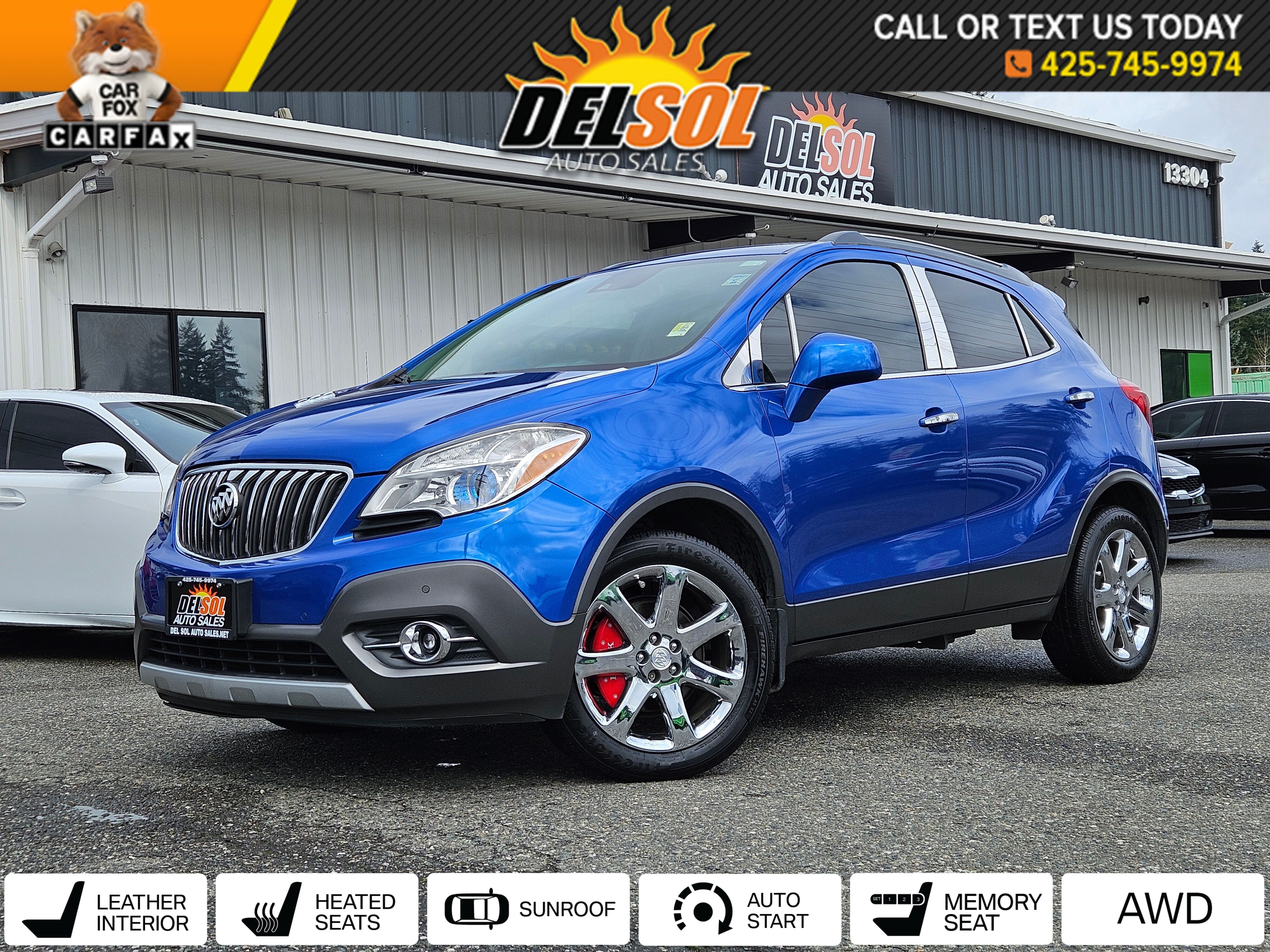 Brilliant Blue Metallic 2013 Buick Encore Premium AWD SUV / Crossover All-Wheel Drive 6-Speed Automatic
