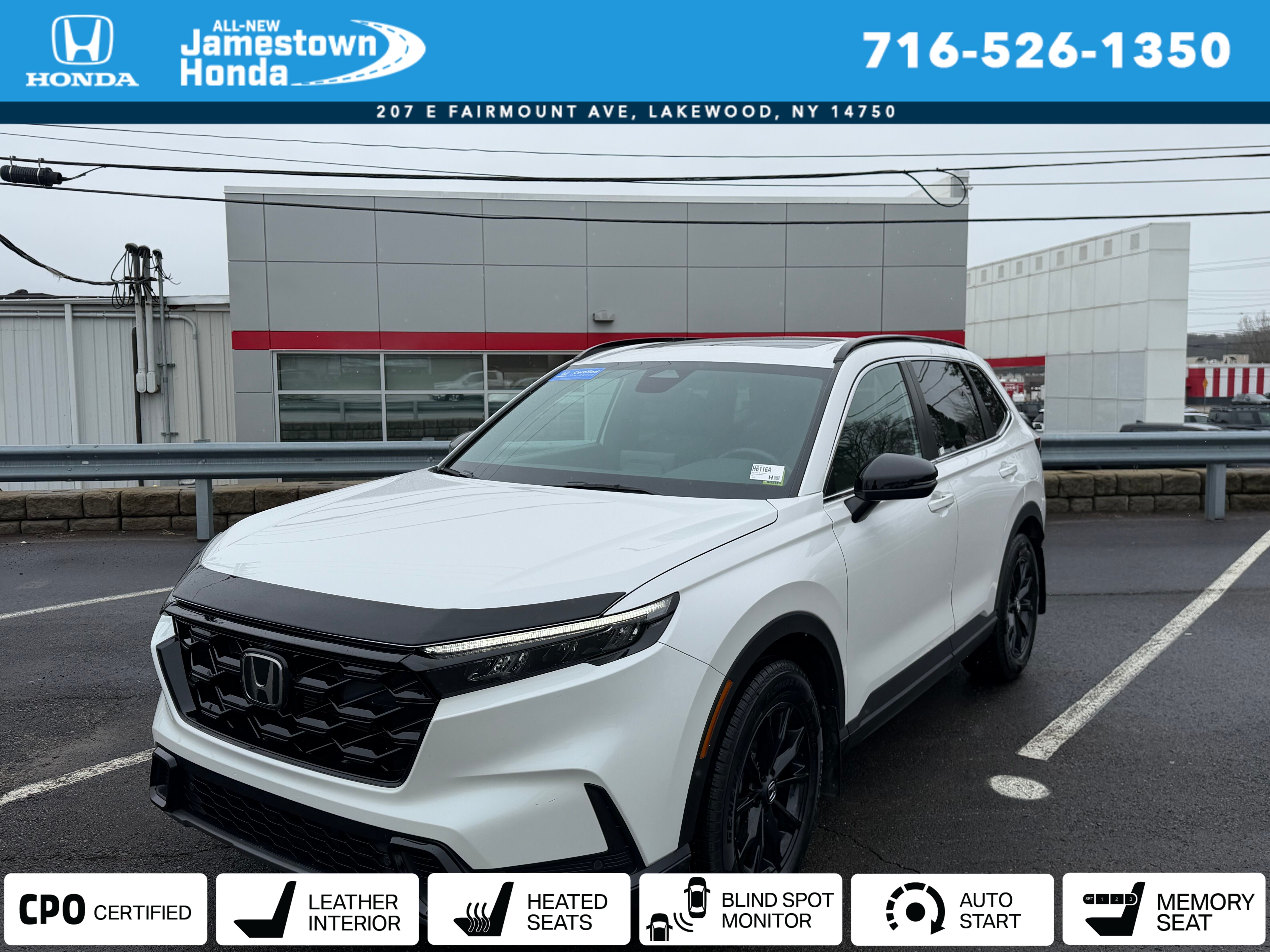 Platinum White Pearl 2024 Honda CR-V Hybrid Sport-L AWD SUV / Crossover All-Wheel Drive Continuously Variable Transmission