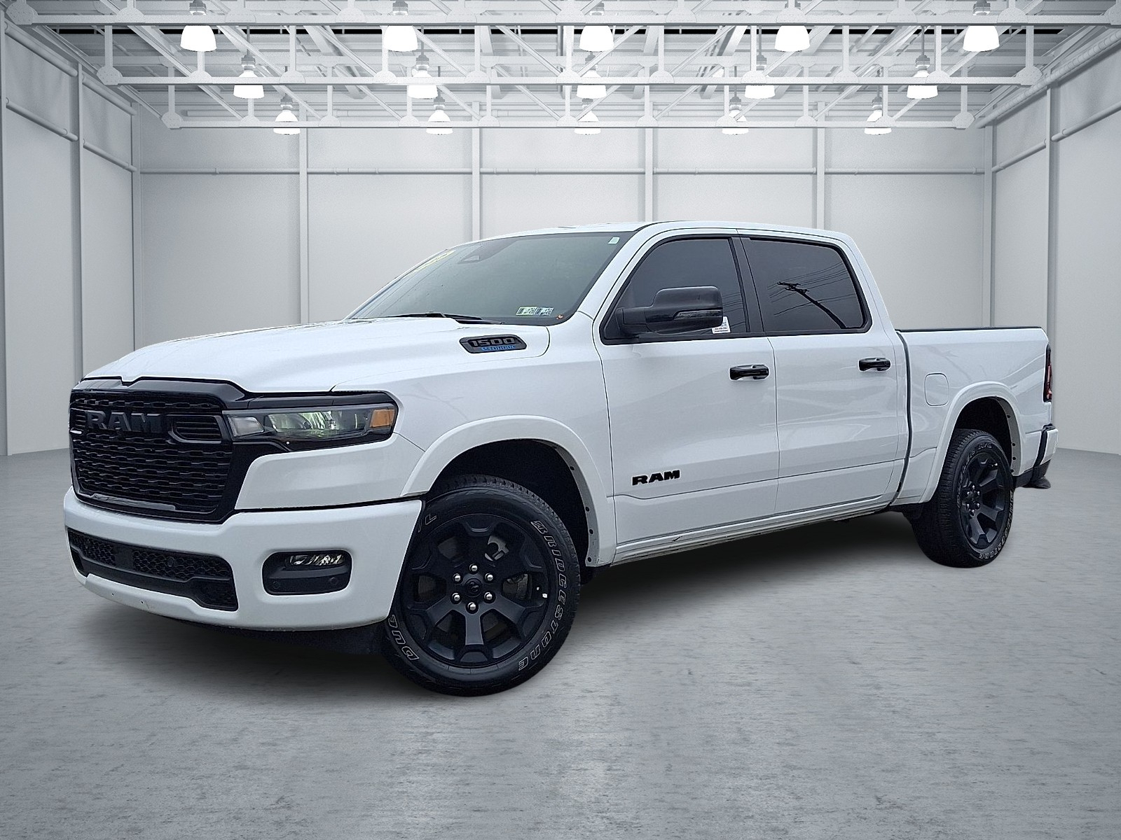 Bright White Clearcoat 2025 RAM 1500 Big Horn Crew Cab 4WD Pickup Truck Four-Wheel Drive 8-Speed Automatic