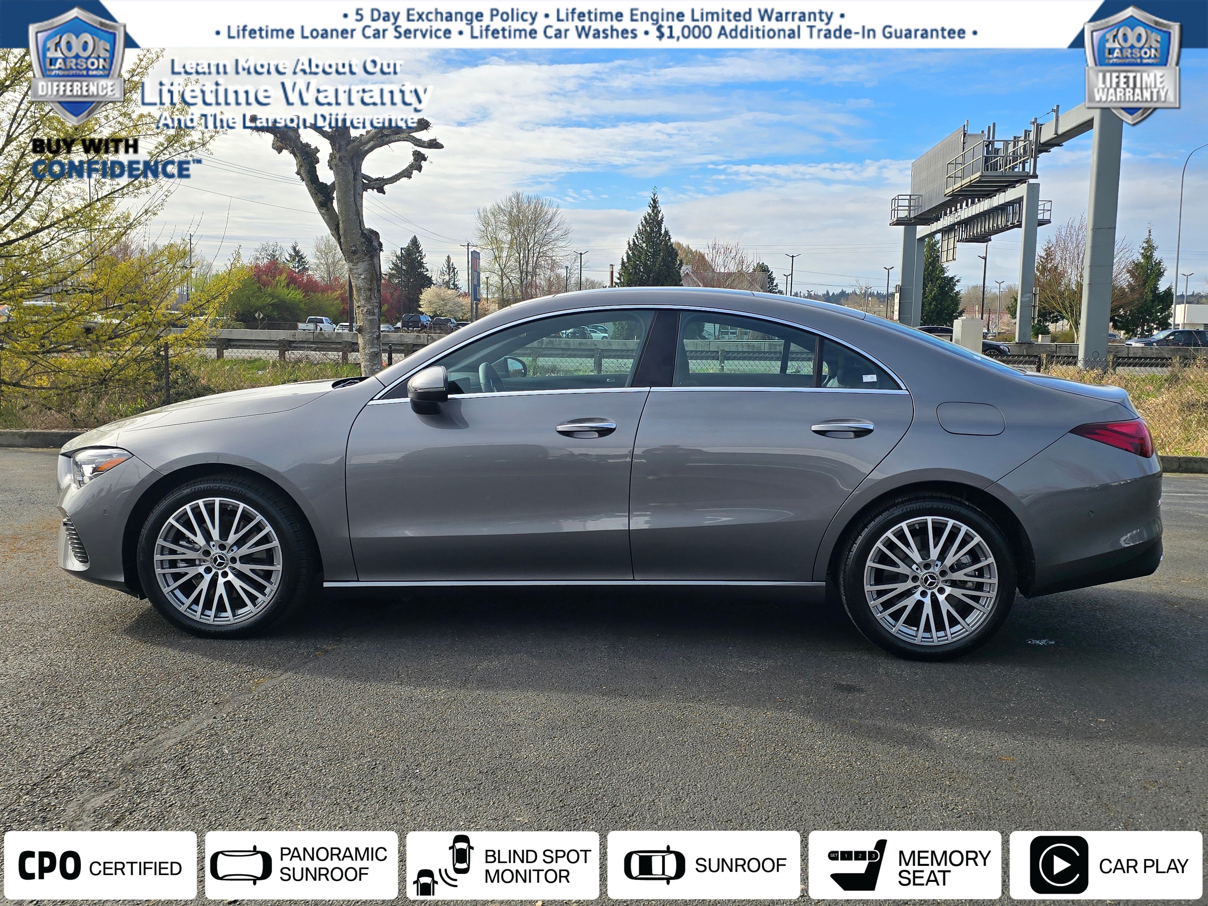 Gray Metallic 2026 Mercedes-Benz CLA 250 4MATIC Coupe All-Wheel Drive 8-Speed Dual Clutch