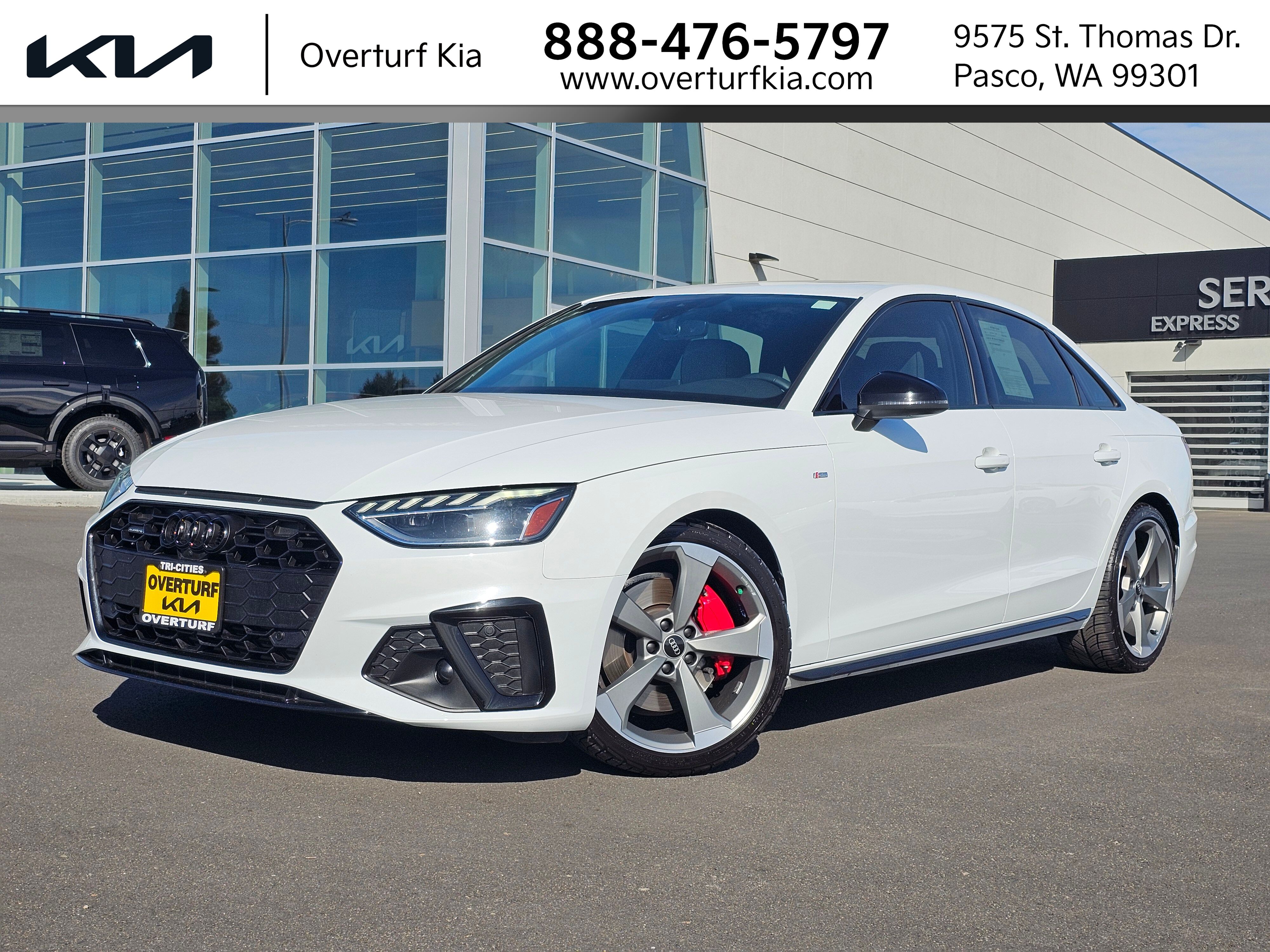 Glacier White Metallic 2022 Audi A4 quattro Premium Plus S Line 45 TFSI AWD Sedan All-Wheel Drive 7-Speed Automatic