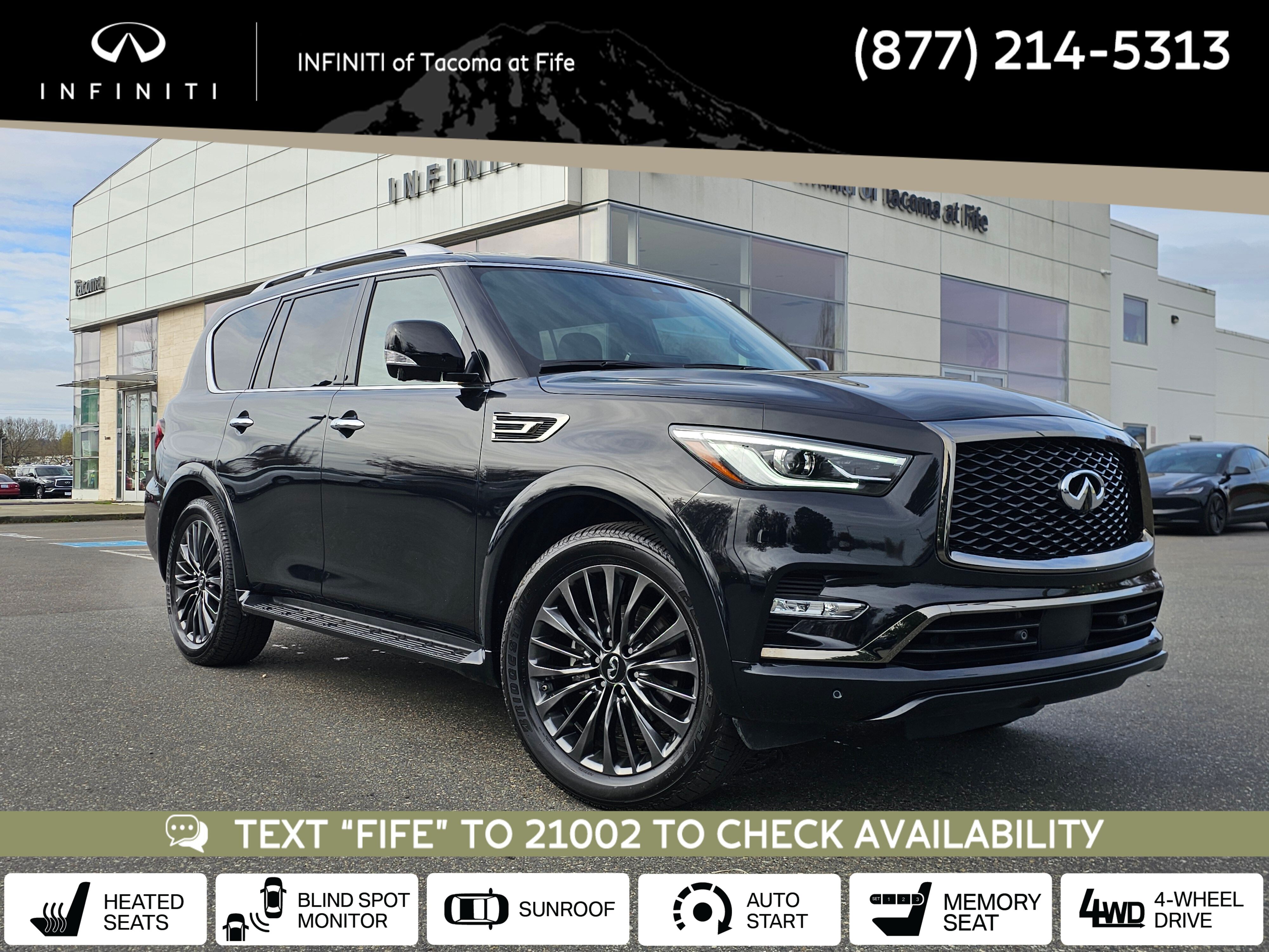 Mineral Black 2024 INFINITI QX80 Sensory 4WD SUV / Crossover All-Wheel Drive 7-Speed Automatic