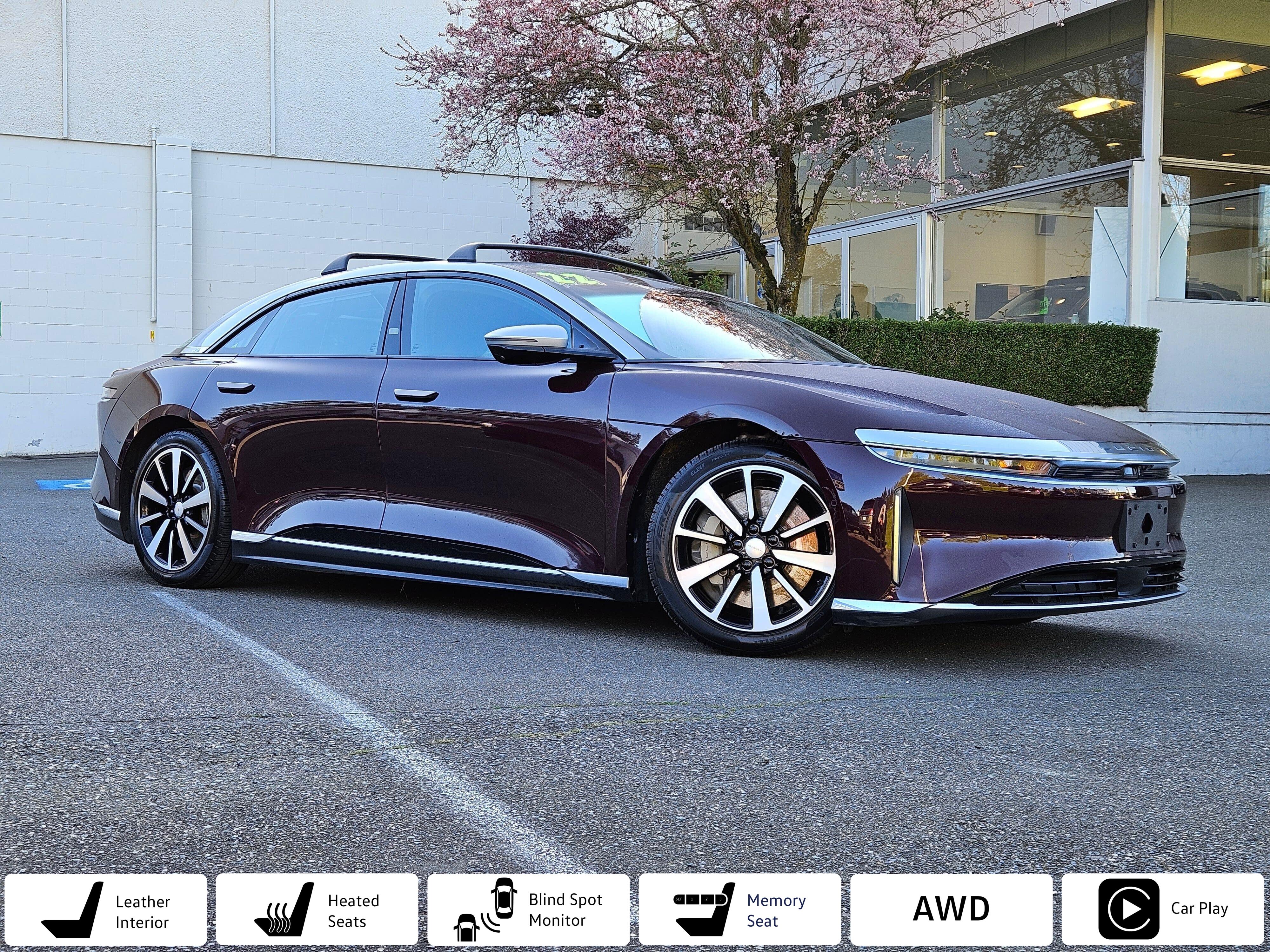 Zenith Red 2022 Lucid Air Grand Touring AWD Sedan All-Wheel Drive 1-Speed Automatic