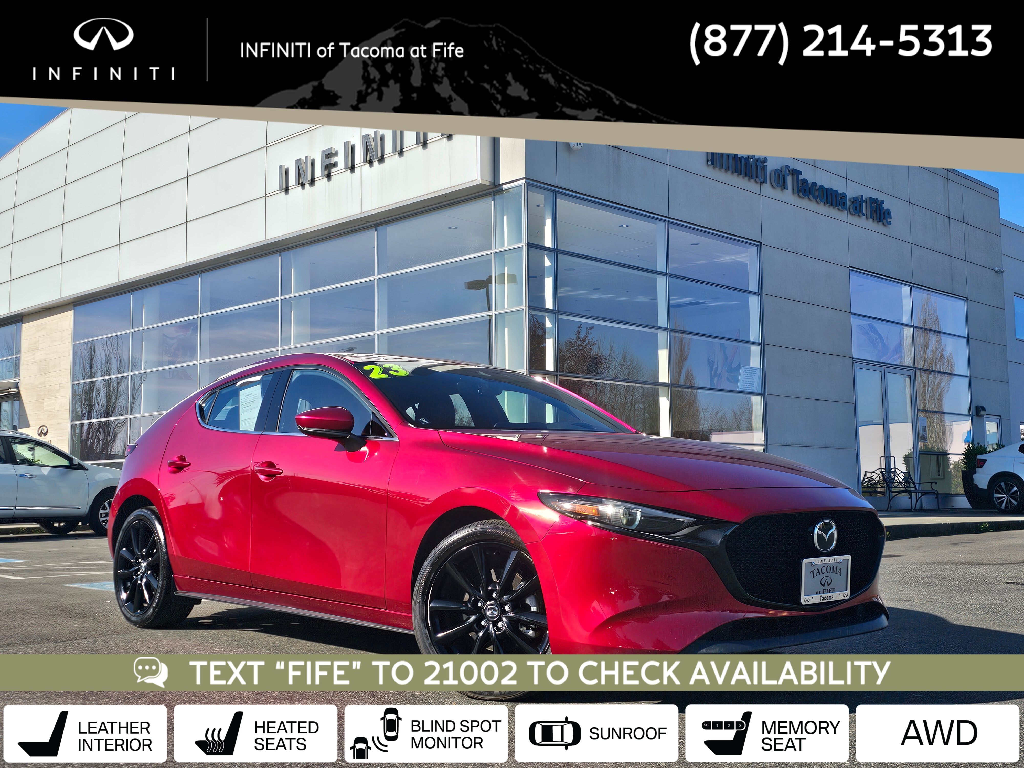 Soul Red Crystal Metallic 2023 Mazda MAZDA3 2.5 S Premium Hatchback AWD Hatchback All-Wheel Drive 6-Speed Automatic