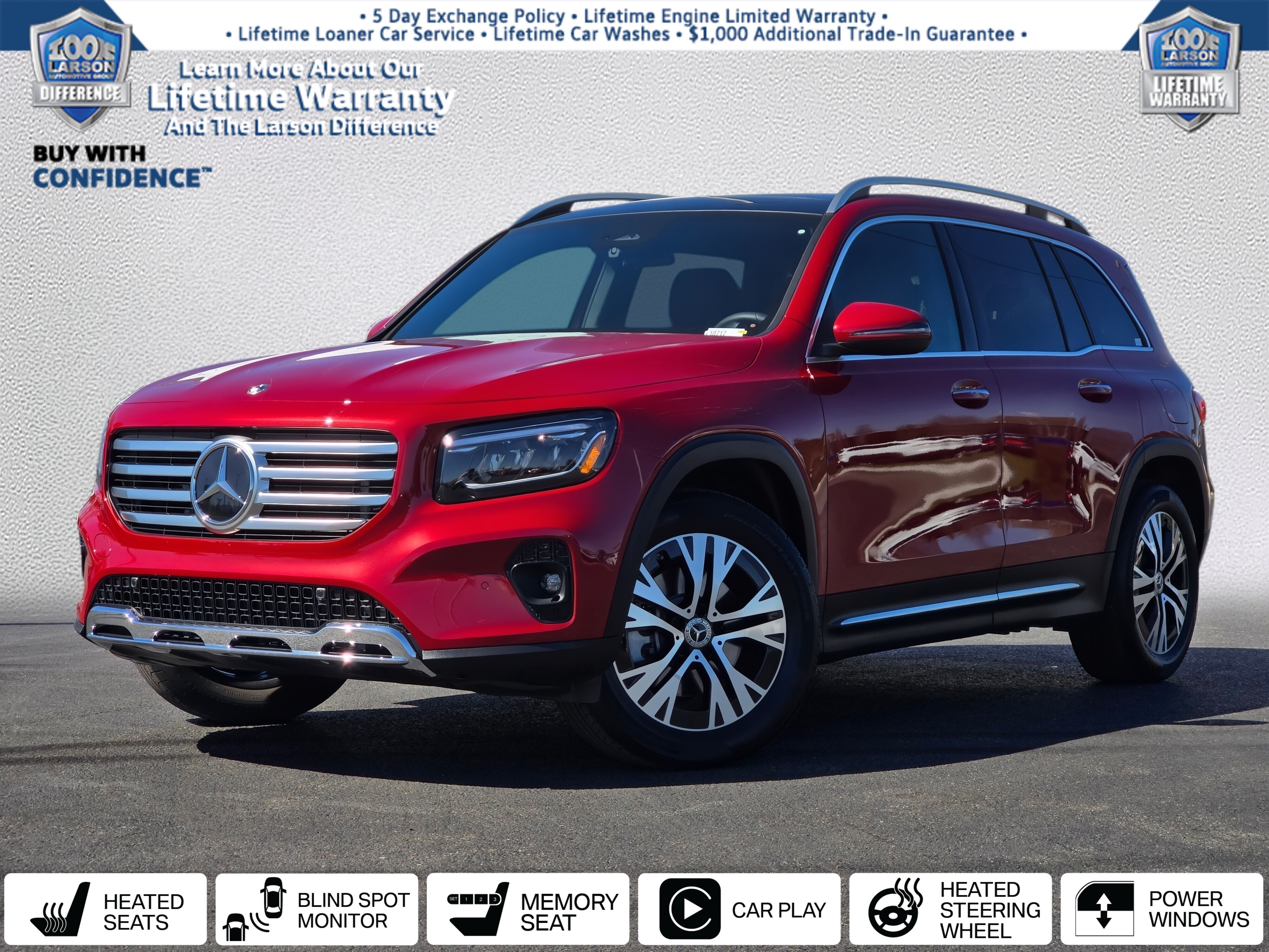 Red Metallic 2025 Mercedes-Benz GLB 250 4MATIC SUV / Crossover All-Wheel Drive 8-Speed Dual Clutch