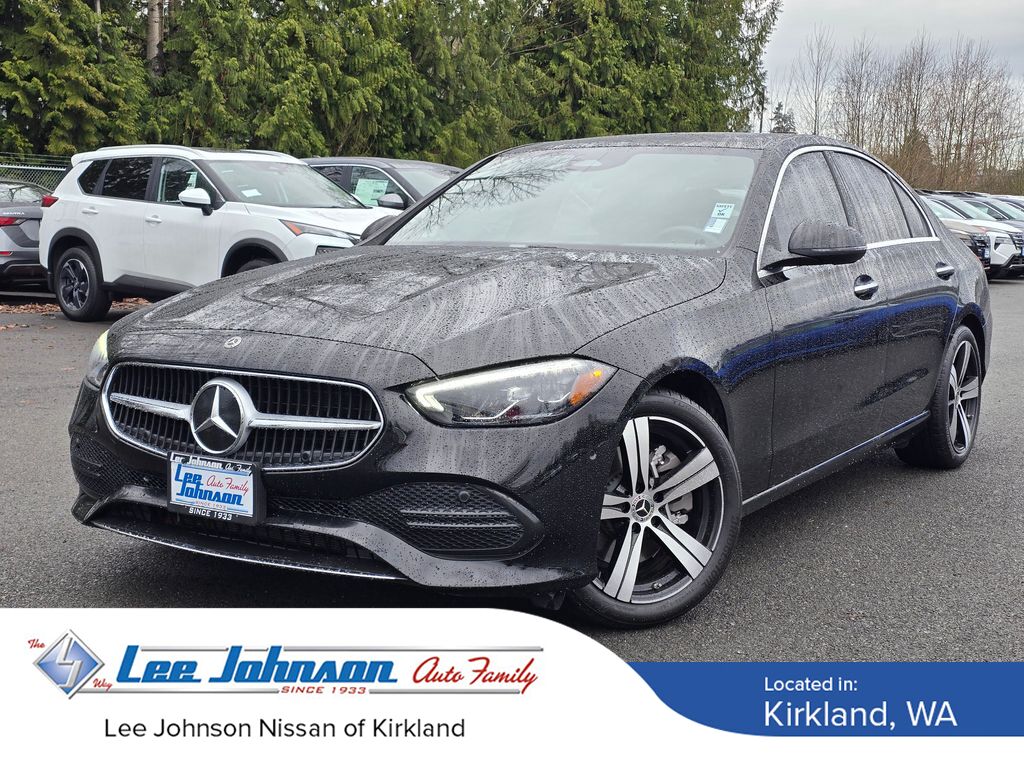Obsidian Black Metallic 2025 Mercedes-Benz C-Class C 300 4MATIC Sedan All-Wheel Drive 9-Speed Automatic
