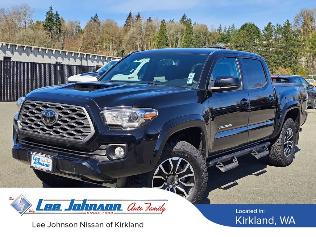 Midnight Black Metallic 2021 Toyota Tacoma TRD Sport Double Cab 4WD Pickup Truck Four-Wheel Drive 6-Speed Automatic
