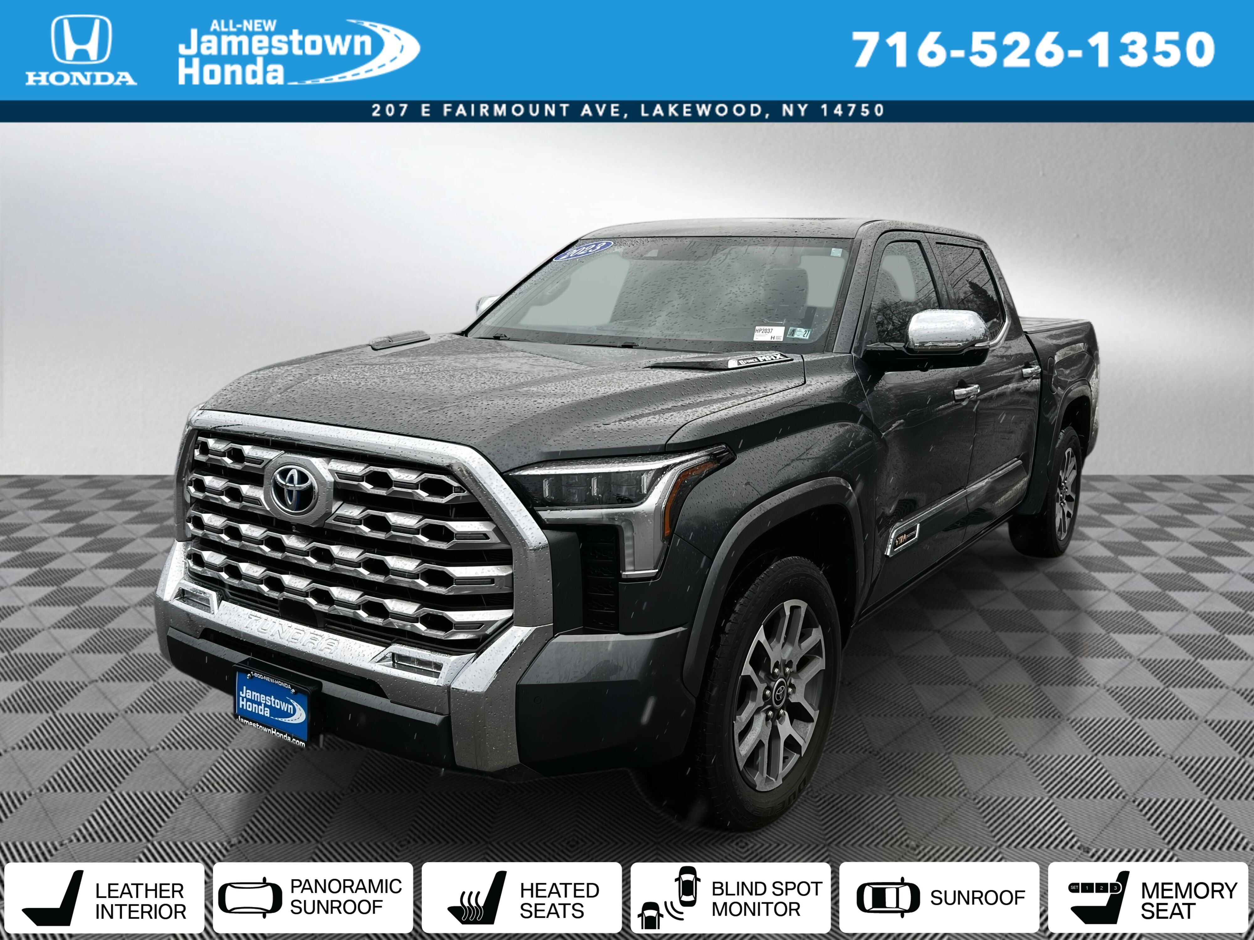 Magnetic Gray Metallic 2023 Toyota Tundra Hybrid 1794 Edition HV CrewMax Cab 4WD Pickup Truck Four-Wheel Drive Automatic