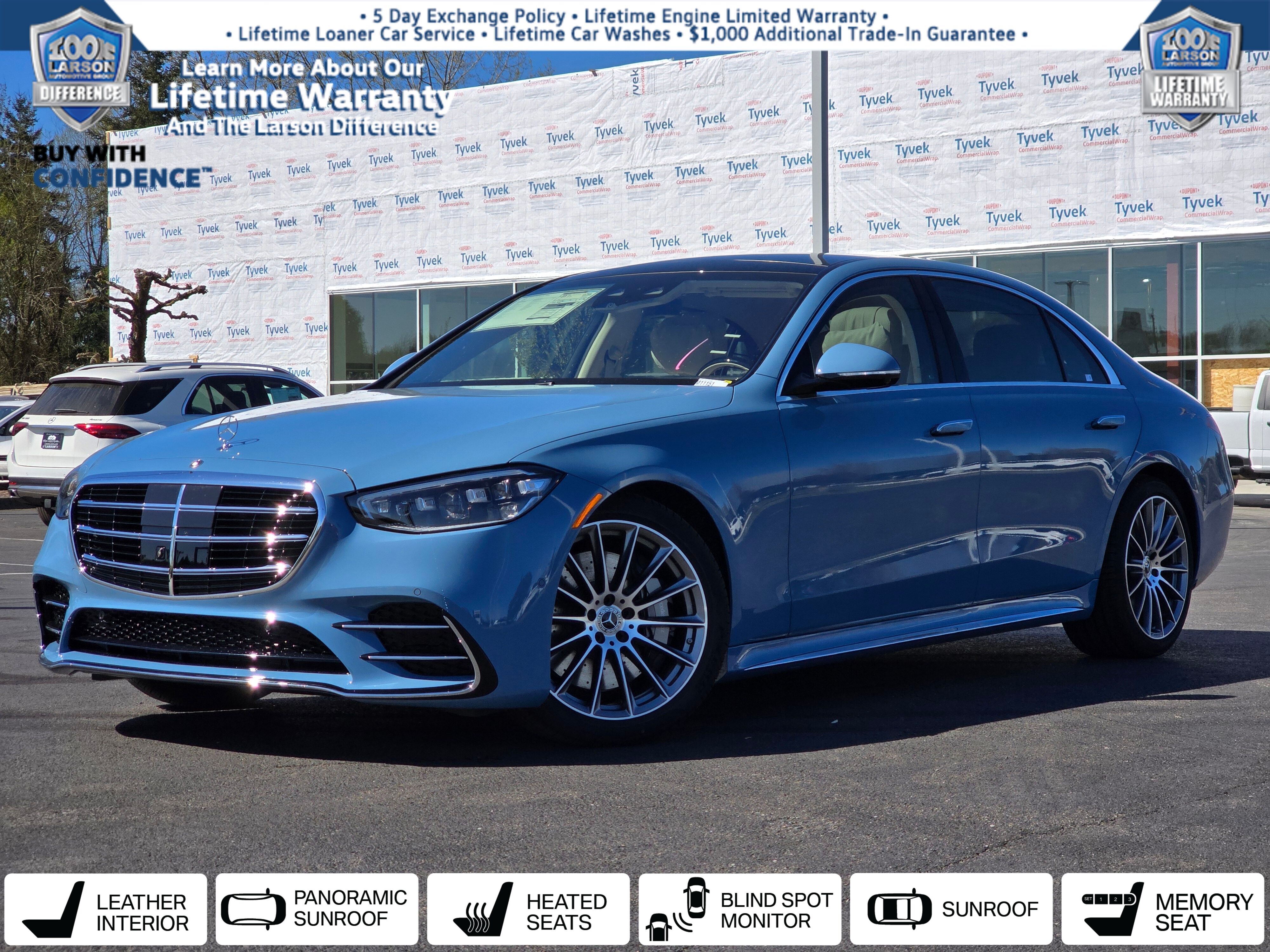 Blue 2026 Mercedes-Benz S-Class S 500 4MATIC Sedan All-Wheel Drive 9-Speed Automatic