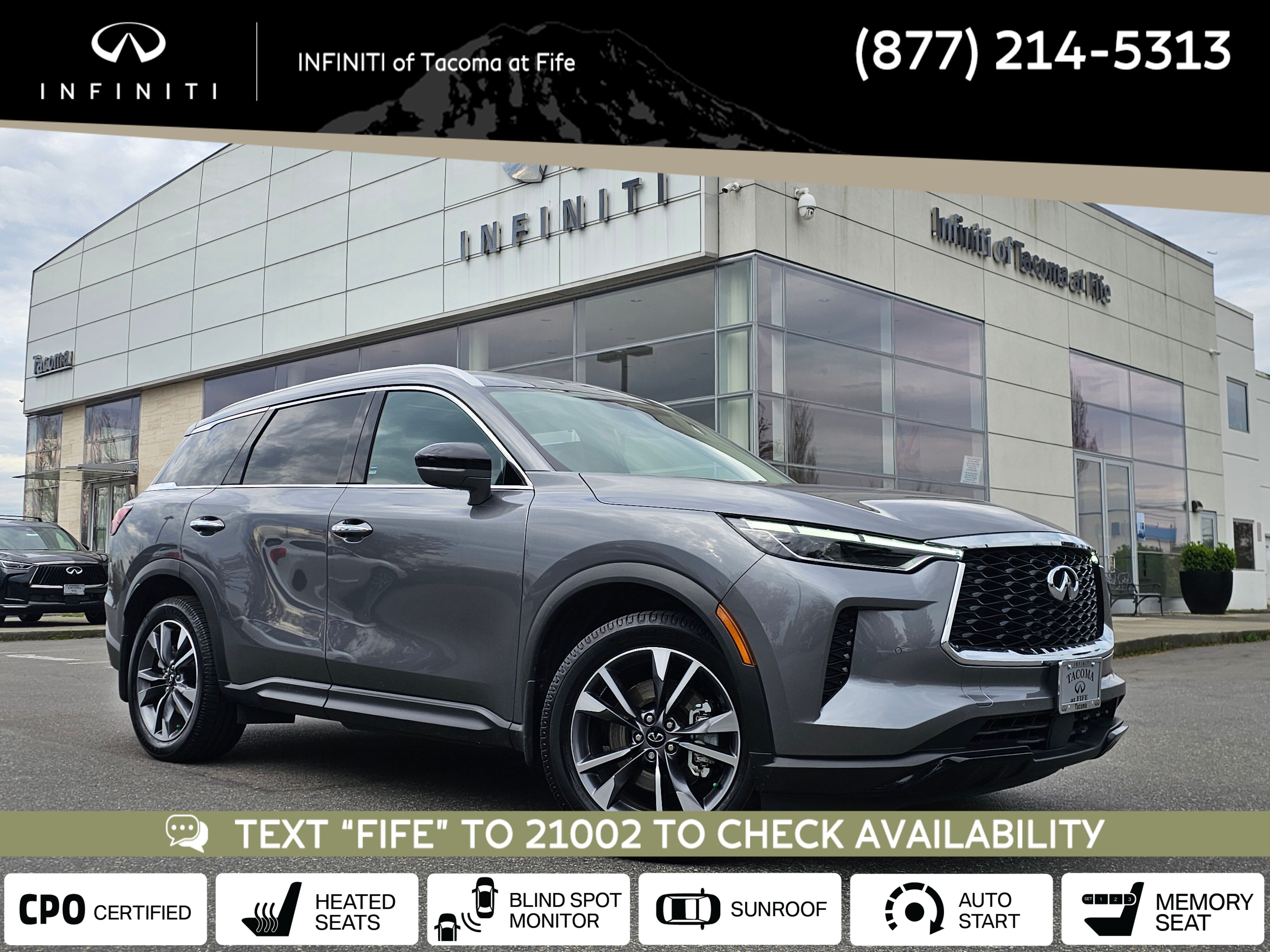 Gray (Graphite Shadow) 2023 INFINITI QX60 Luxe AWD SUV / Crossover All-Wheel Drive 9-Speed Automatic