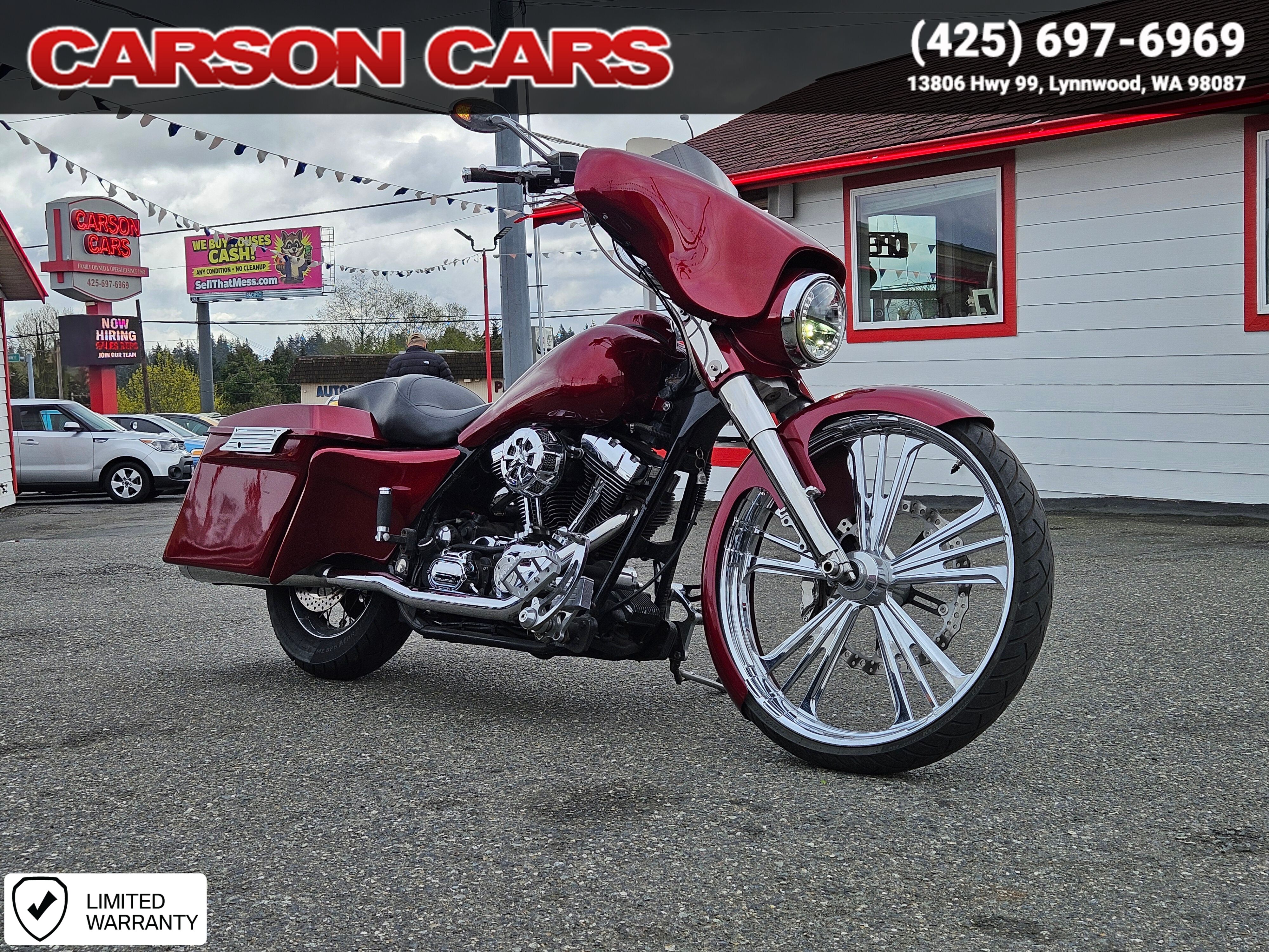 2006 Maroon HARLEY DAVIDSON FLHRCI for Sale In Lynnwood WA - Everett WA - Seattle WA at Carson Cars Stock 36368 VIN 1HD1FRW176Y641565