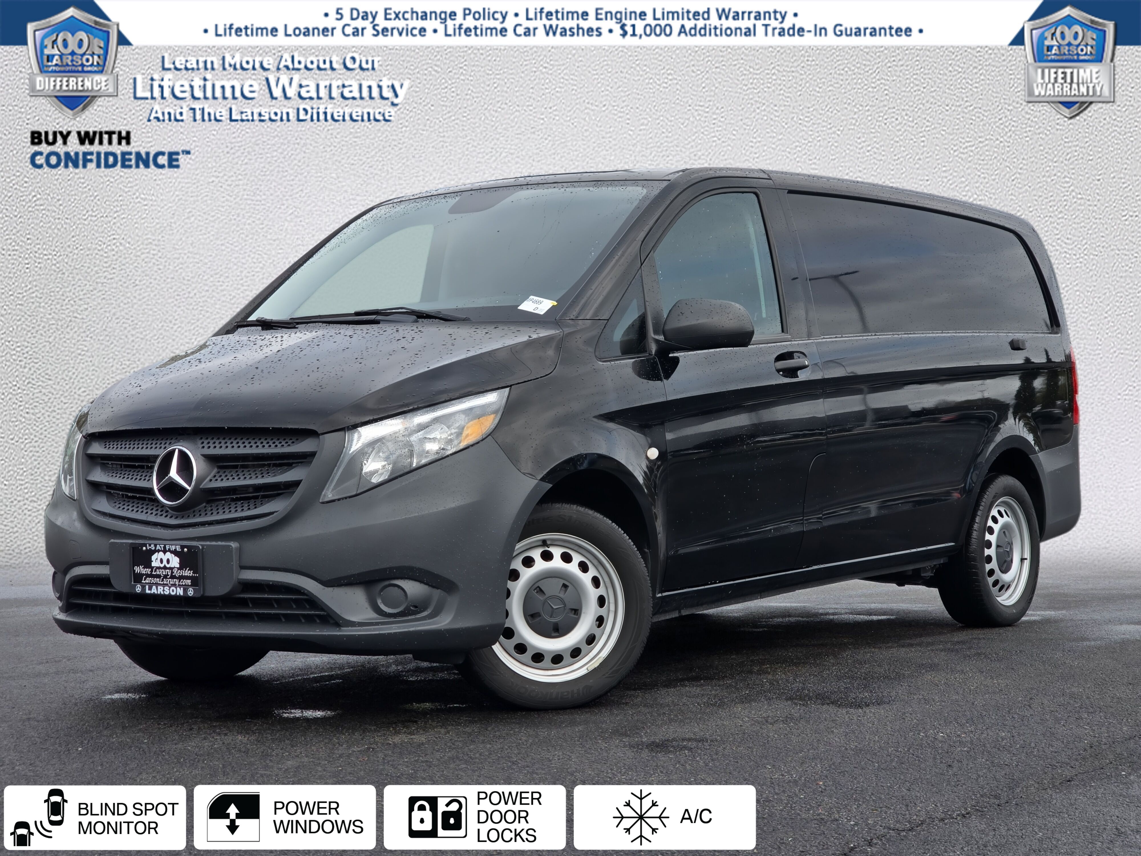 Black 2019 Mercedes-Benz Metris Worker Passenger RWD Van Rear-Wheel Drive 7-Speed Automatic