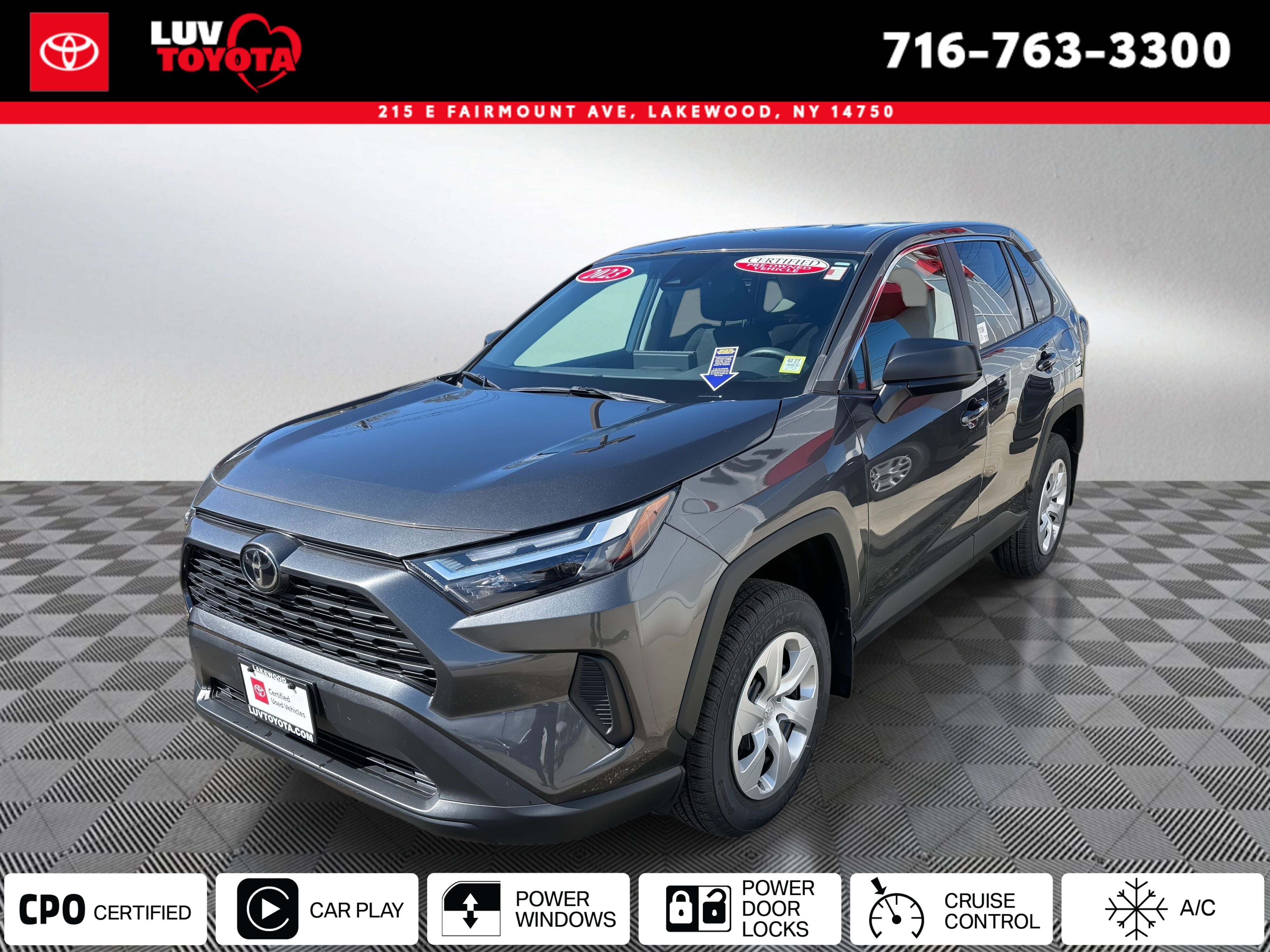 Magnetic Gray Metallic 2023 Toyota RAV4 LE FWD SUV / Crossover Front-Wheel Drive Automatic