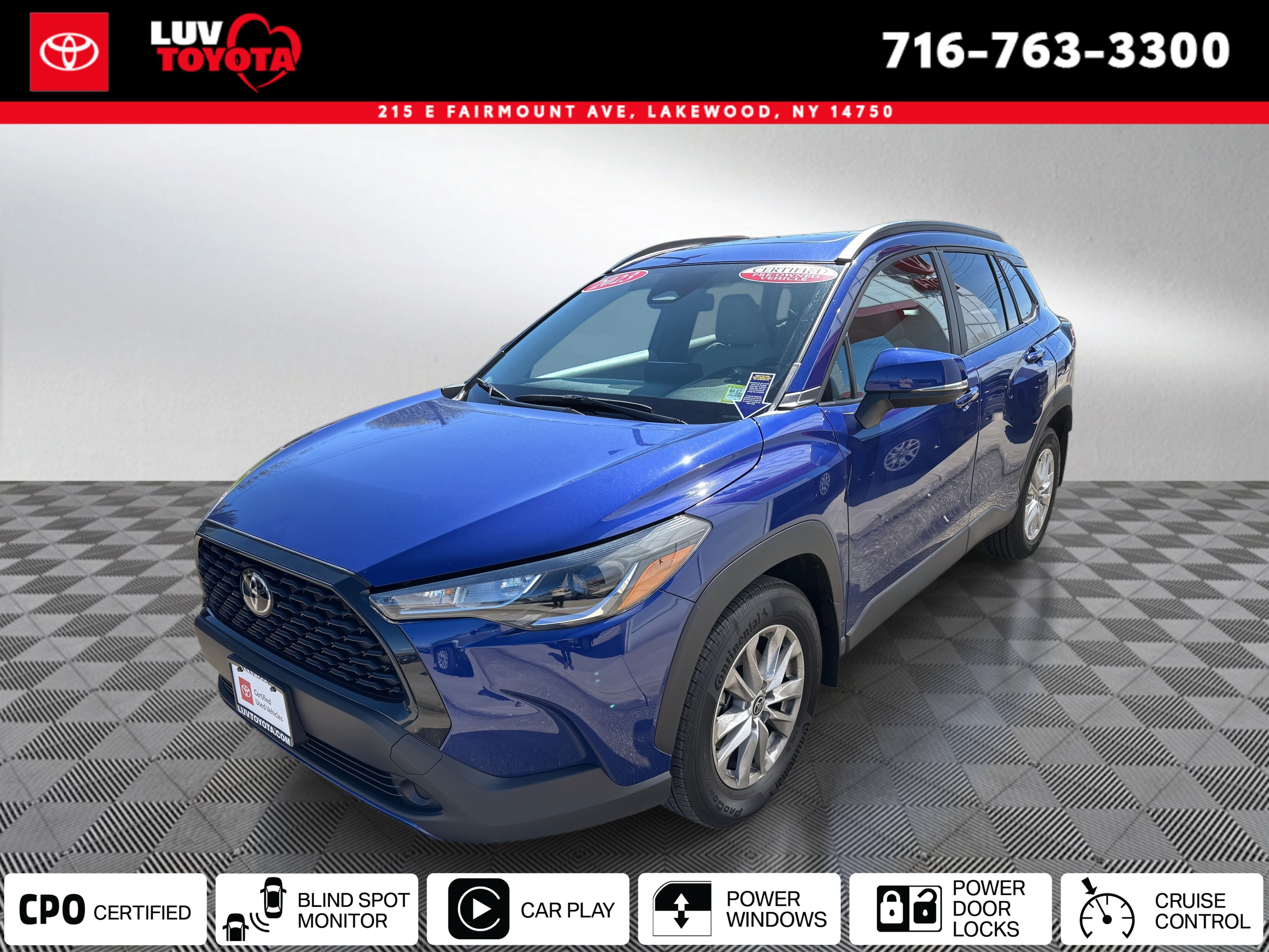 Blue Crush Metallic 2023 Toyota Corolla Cross LE AWD SUV / Crossover All-Wheel Drive Continuously Variable Transmission
