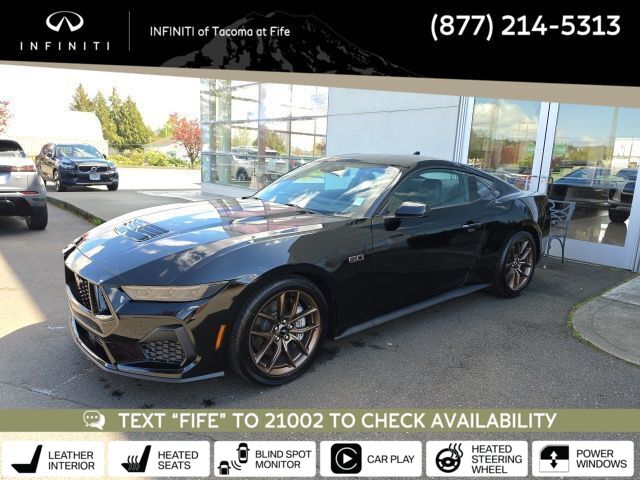 Shadow Black 2025 Ford Mustang GT Premium Fastback RWD Coupe Rear-Wheel Drive Automatic