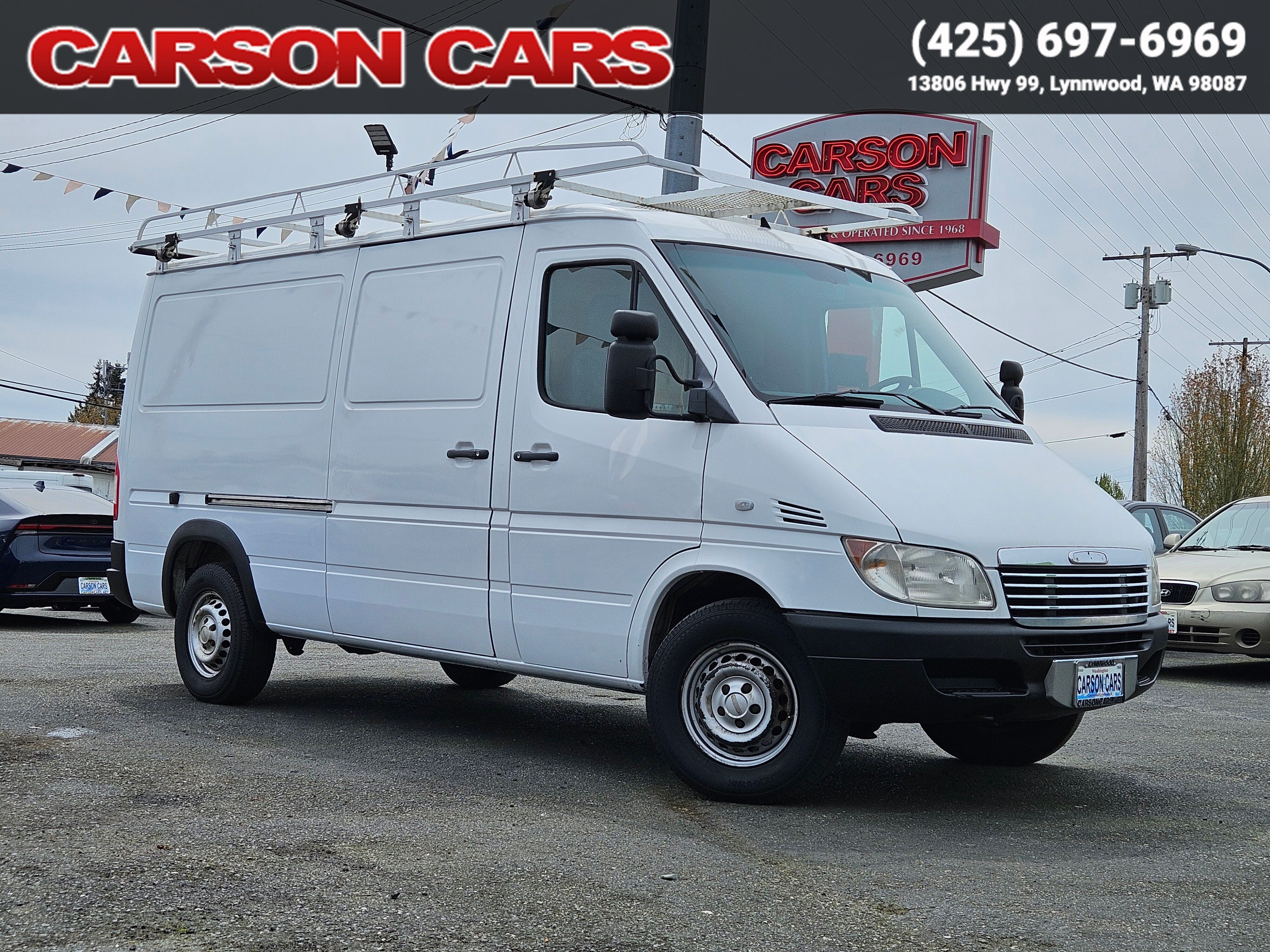 2005 White Freightliner Sprinter 2500 Vans for Sale In Lynnwood WA - Everett WA - Seattle WA at Carson Cars Stock 35910 VIN WDYPD644955830090
