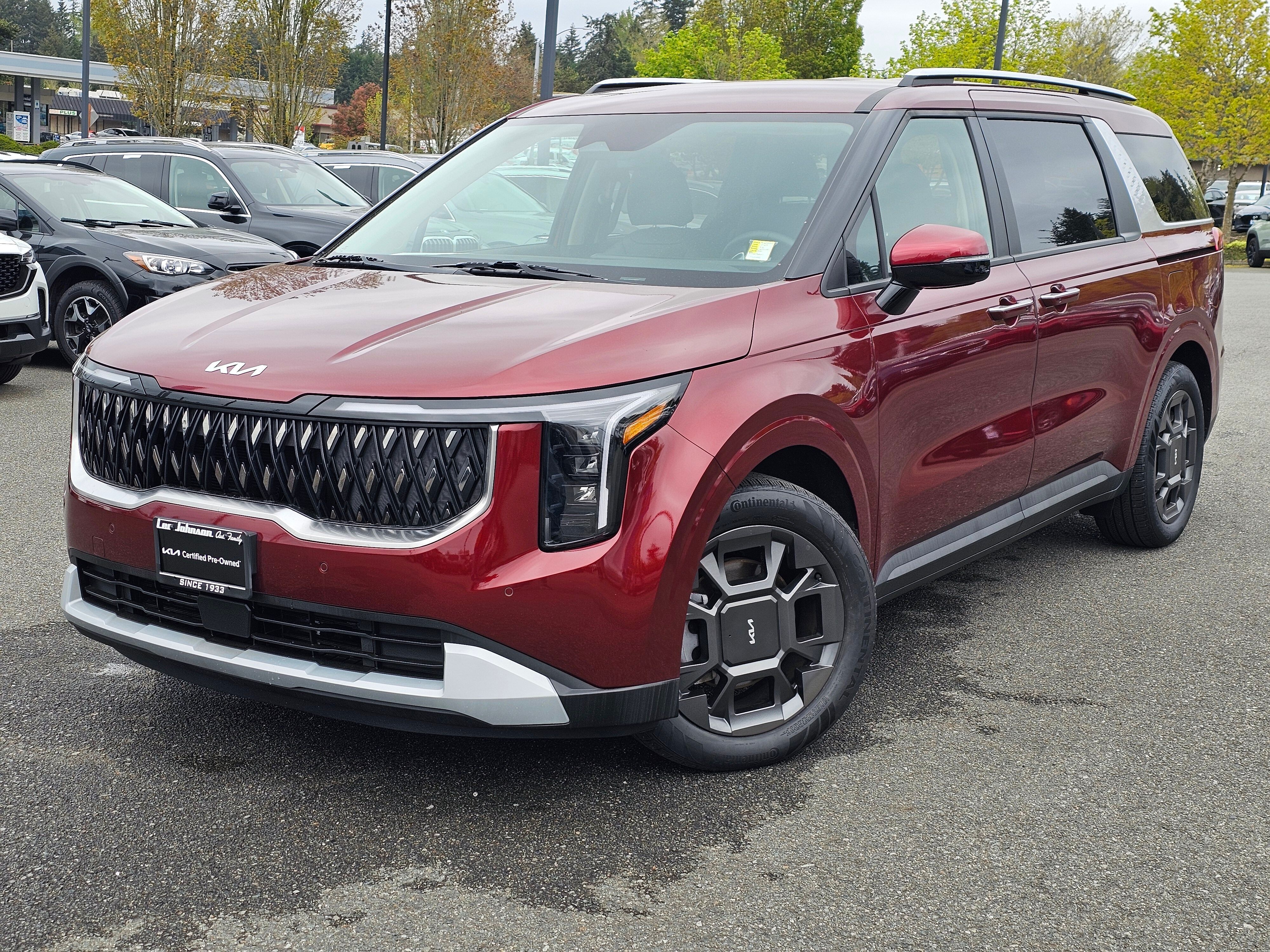 Flare Red 2025 Kia Carnival Hybrid EX FWD Minivan Front-Wheel Drive 6-Speed Automatic
