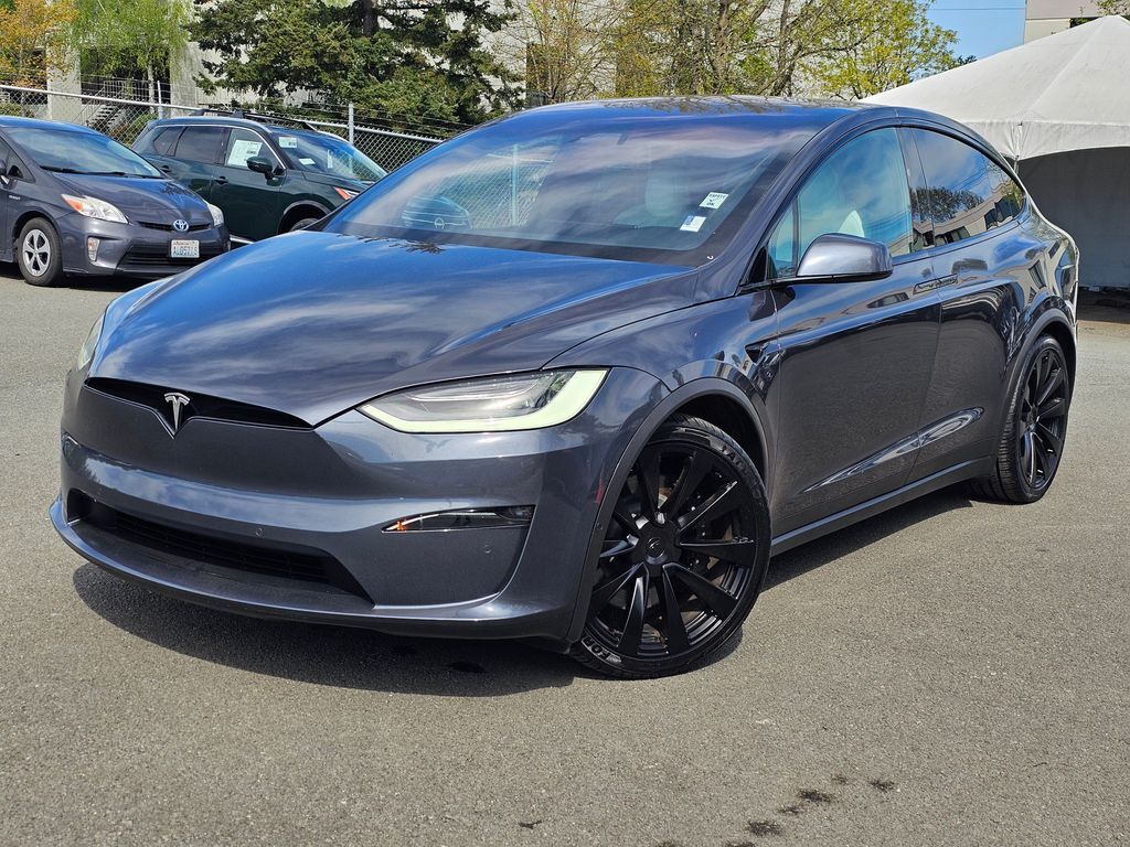 Gray 2022 Tesla Model X Plaid AWD SUV / Crossover All-Wheel Drive 1-Speed Automatic