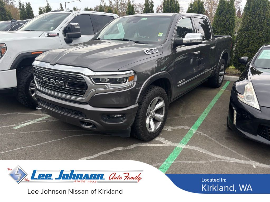 Gray (Granite Crystal Metallic Clearcoat) 2021 RAM 1500 Limited Crew Cab 4WD Pickup Truck Four-Wheel Drive 8-Speed Automatic