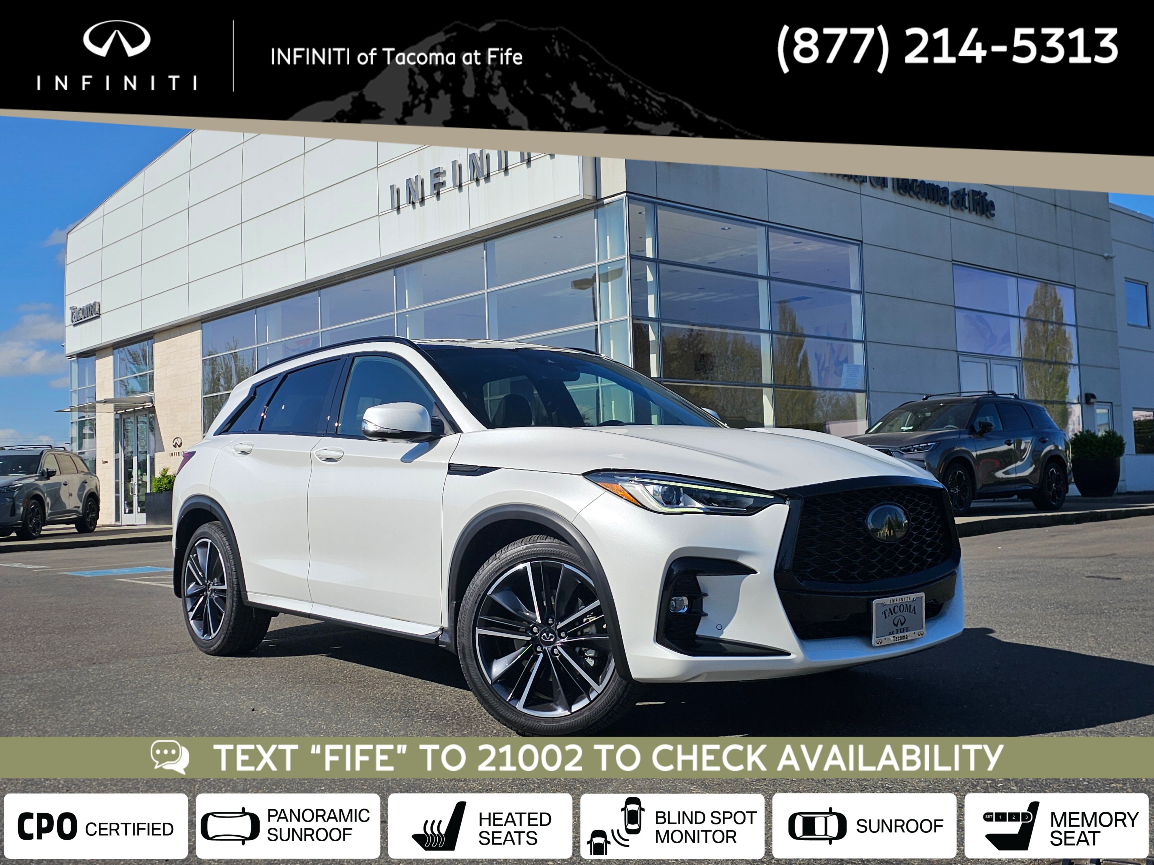 Radiant White 2023 INFINITI QX50 Sport AWD SUV / Crossover All-Wheel Drive Continuously Variable Transmission