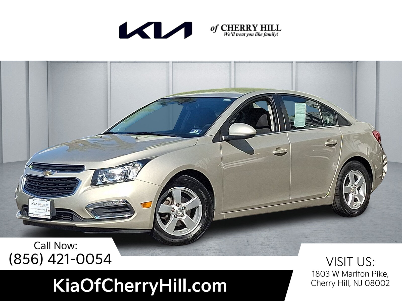 Champagne Silver Metallic - GWT 2015 Chevrolet Cruze 1LT Sedan FWD Sedan Front-Wheel Drive 6-Speed Automatic Overdrive
