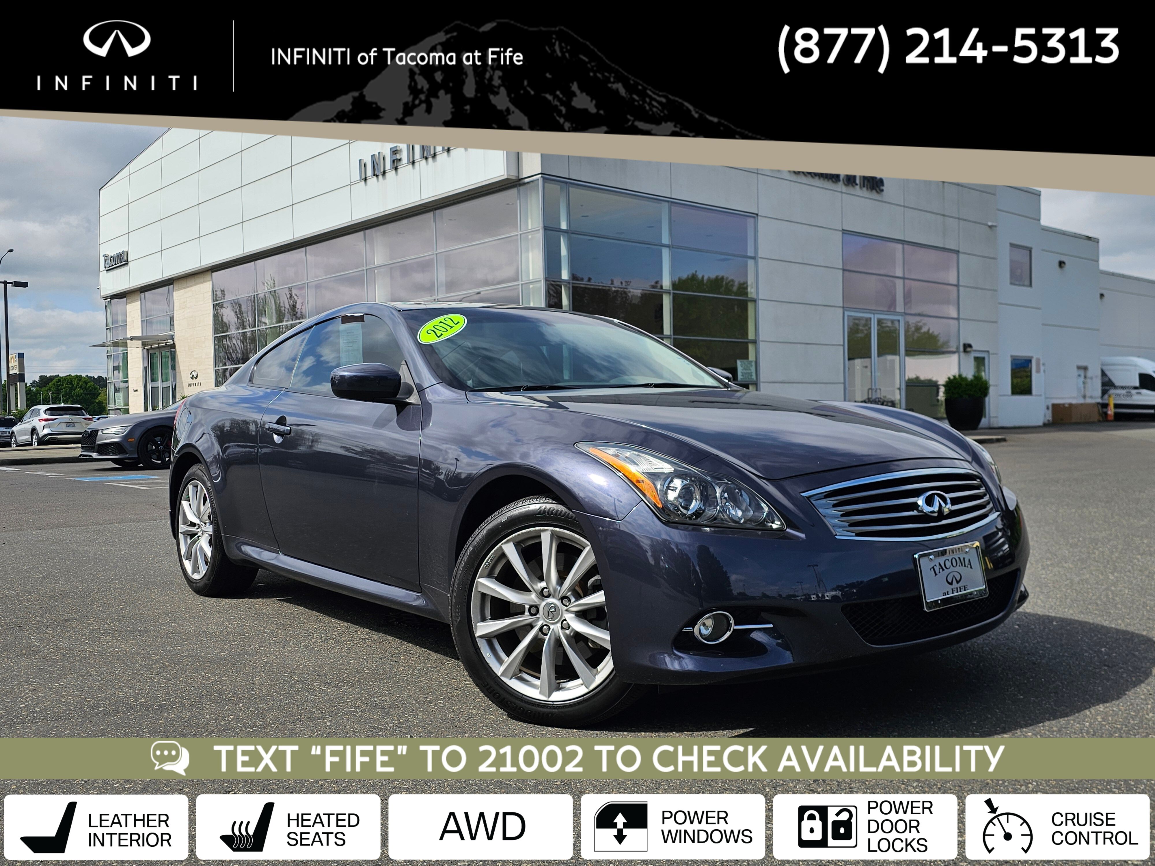 Blue Slate 2012 INFINITI G37 x Coupe AWD Coupe All-Wheel Drive 7-Speed Automatic