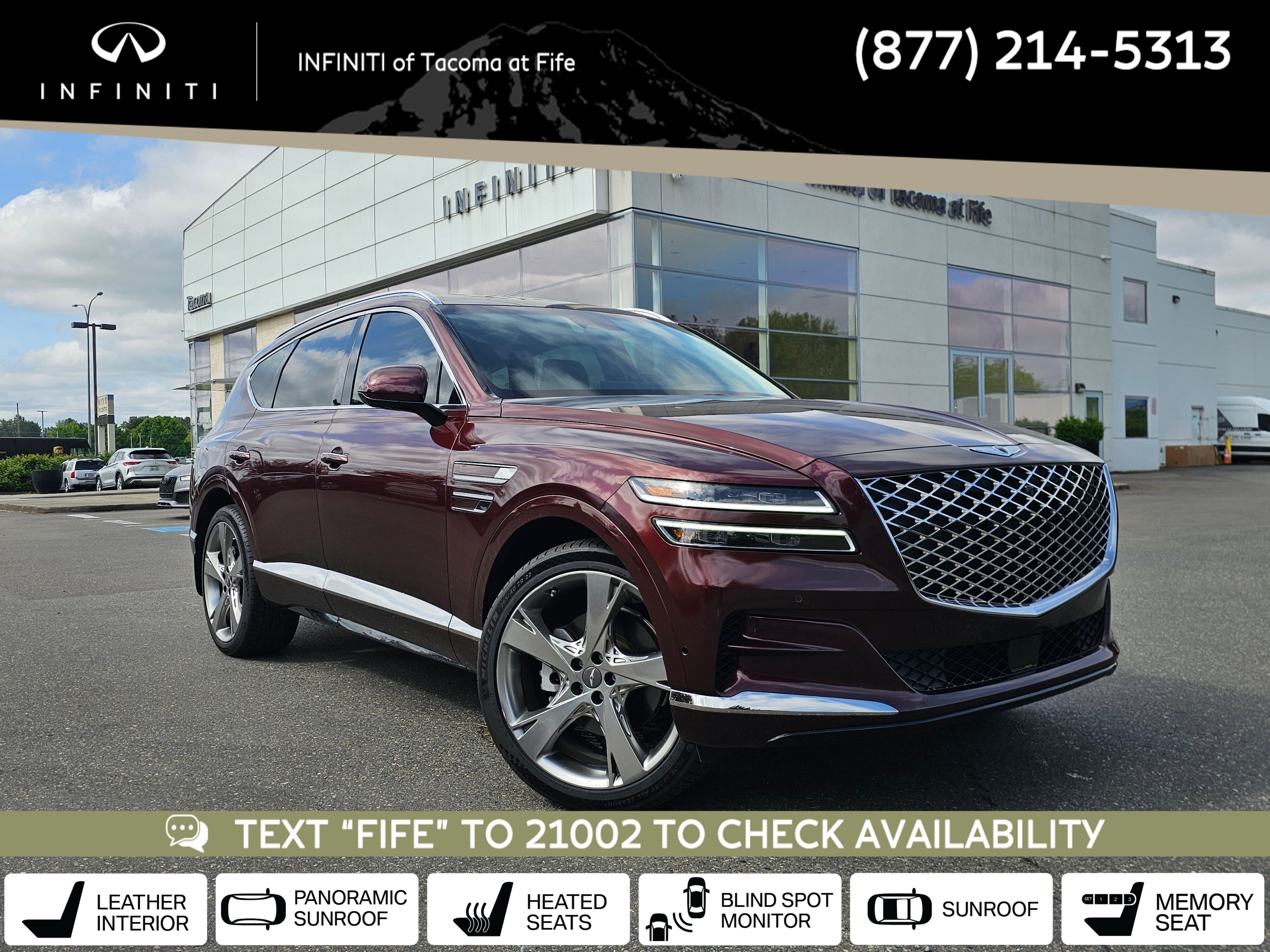 Lima Red 2021 Genesis GV80 2.5T AWD SUV / Crossover All-Wheel Drive 8-Speed Automatic